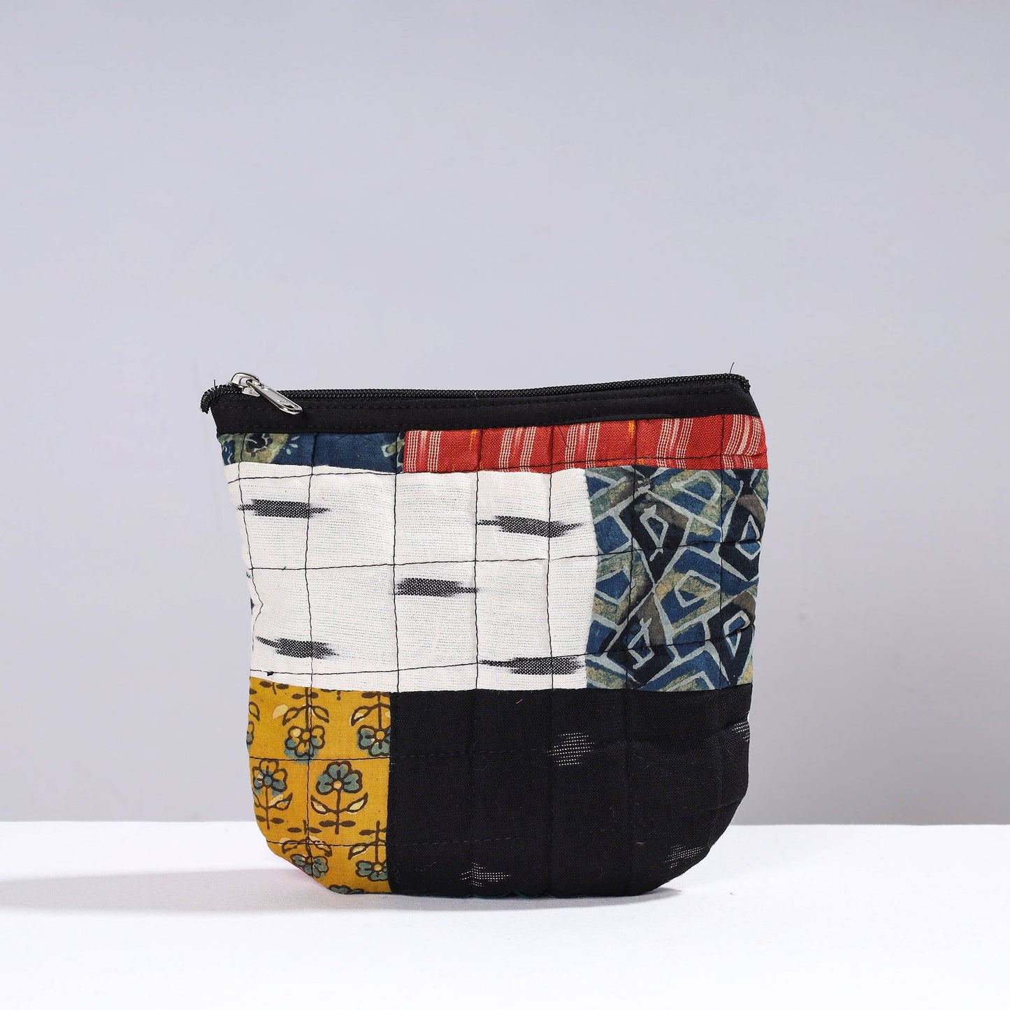 Handmade Cotton Fabric Quilted Patchwork Utility Pouch