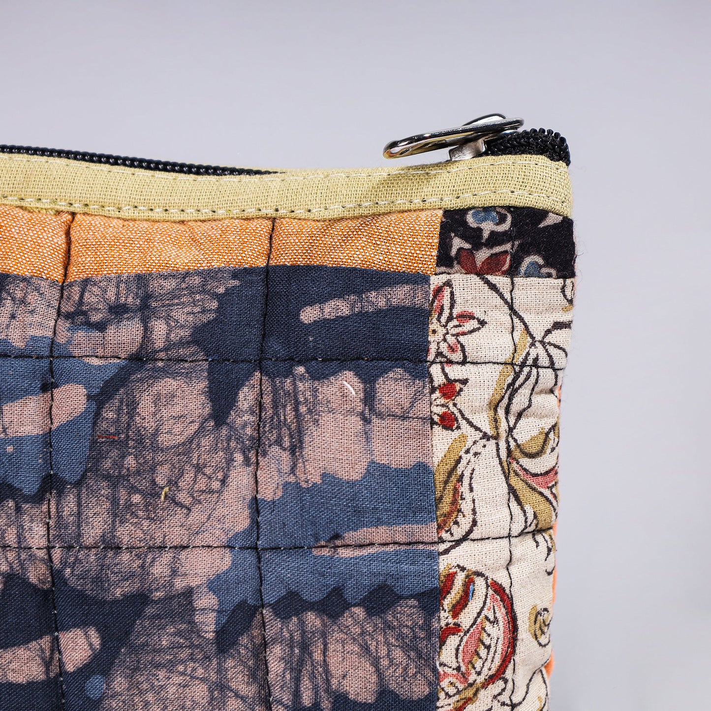 Handmade Cotton Fabric Quilted Patchwork Utility Pouch