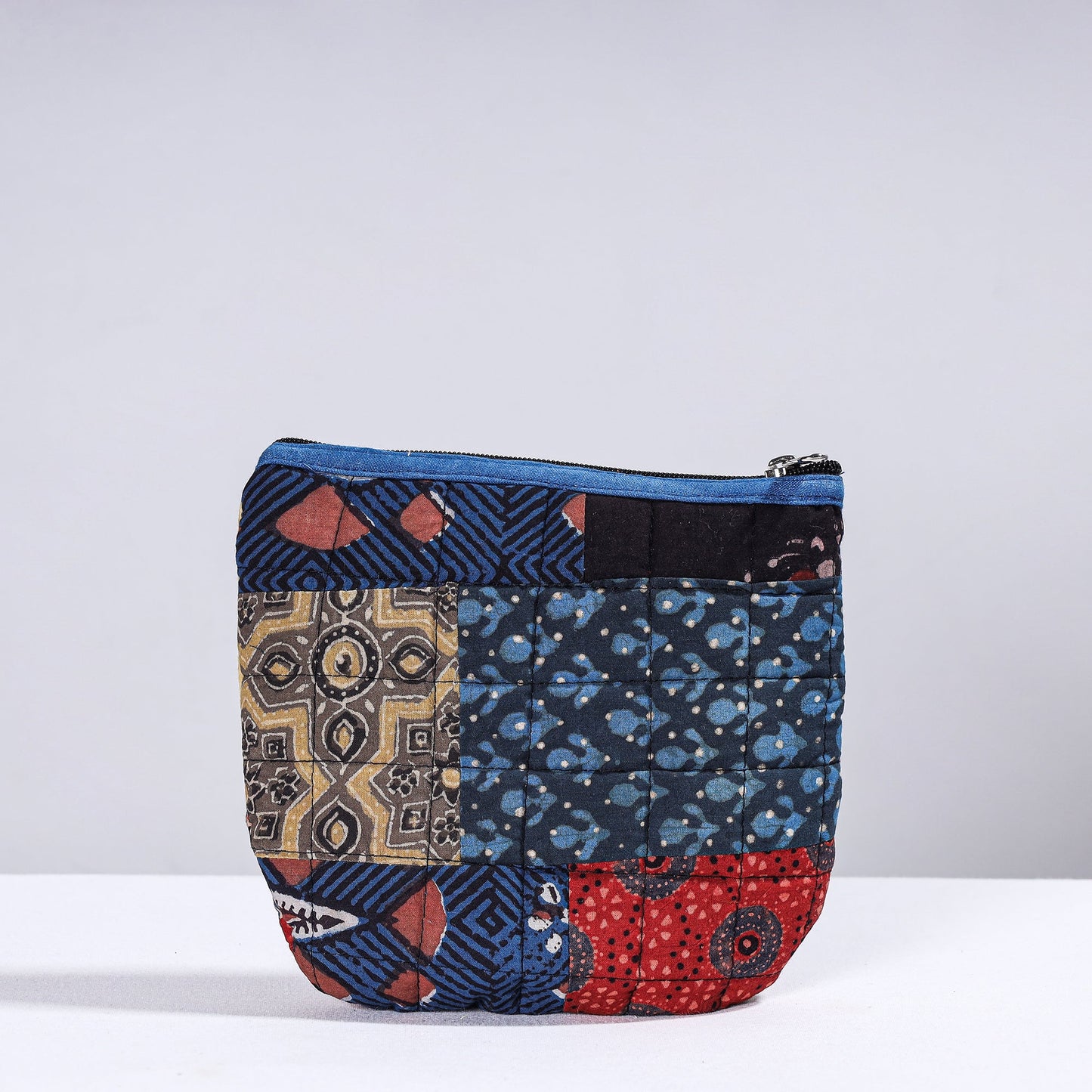 Handmade Cotton Fabric Quilted Patchwork Utility Pouch