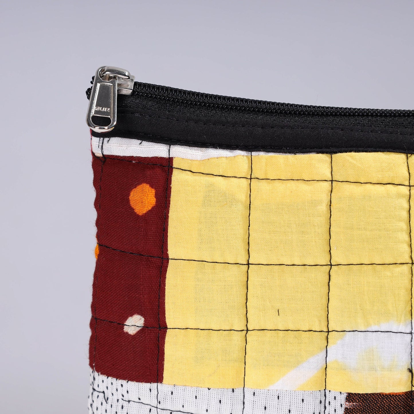 Handmade Cotton Fabric Quilted Patchwork Utility Pouch