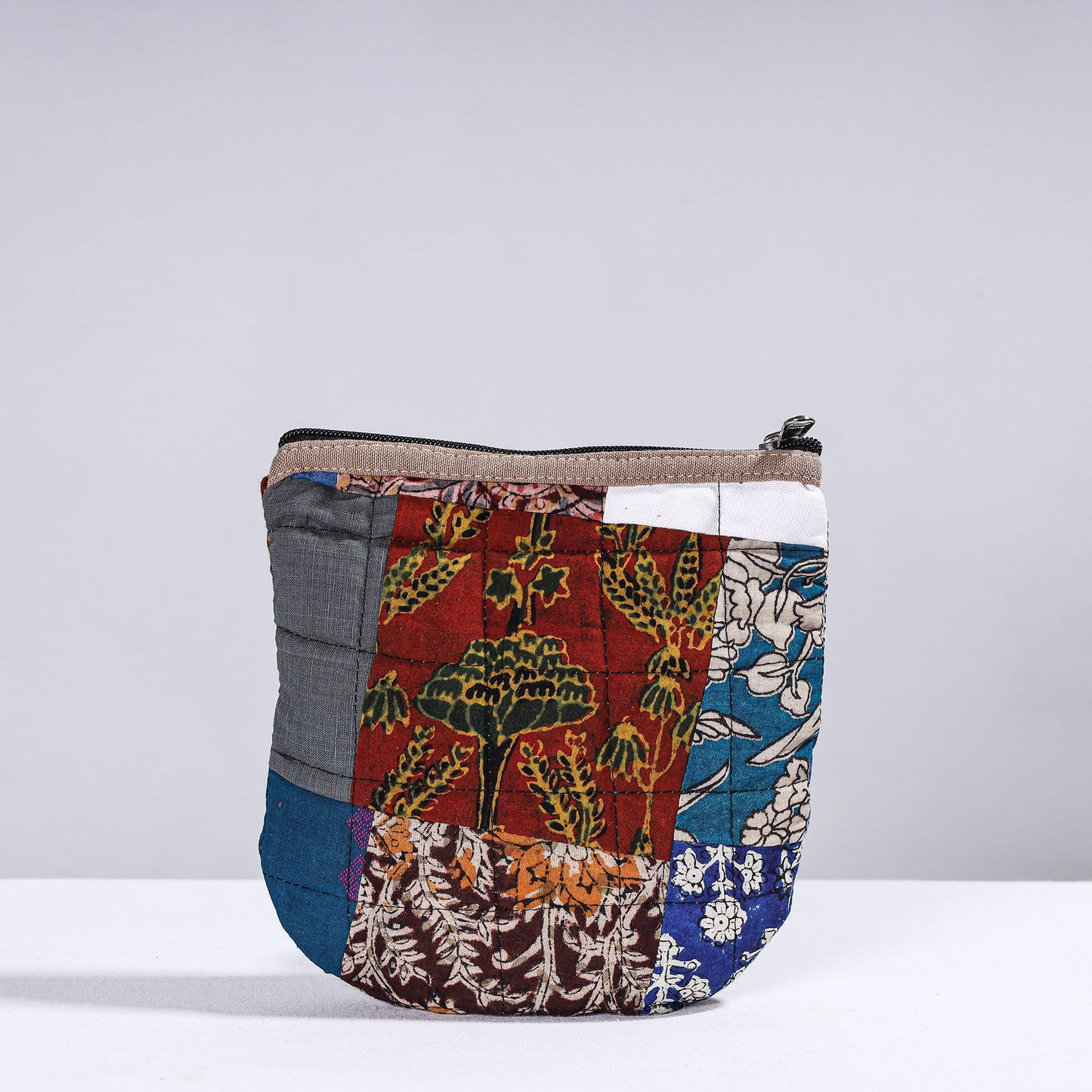 Handmade Cotton Fabric Quilted Patchwork Utility Pouch
