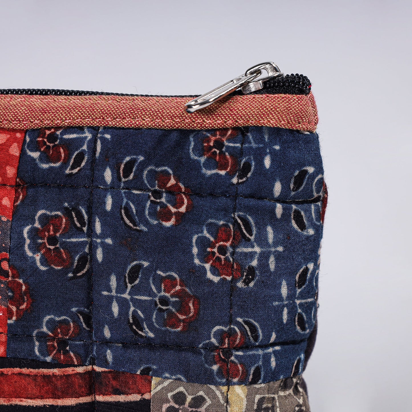 Handmade Cotton Fabric Quilted Patchwork Utility Pouch