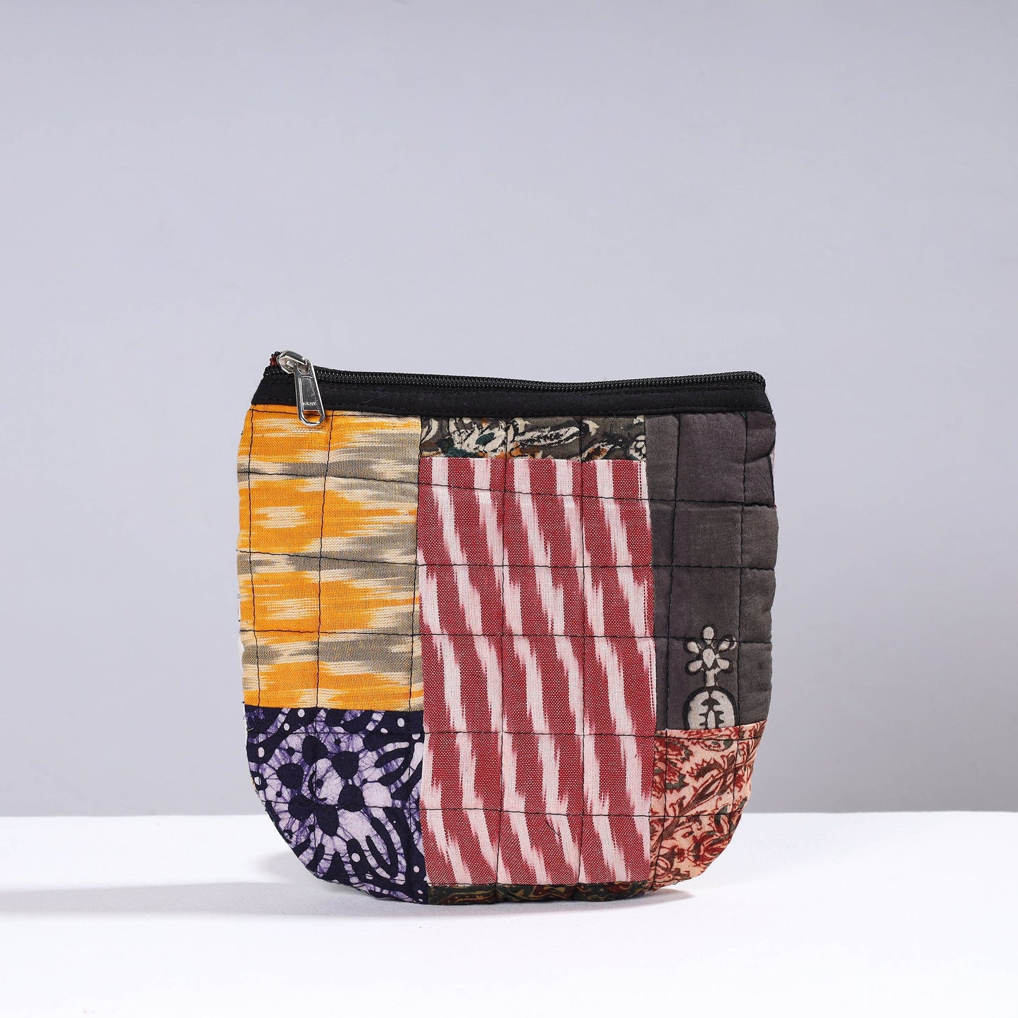 Handmade Cotton Fabric Quilted Patchwork Utility Pouch