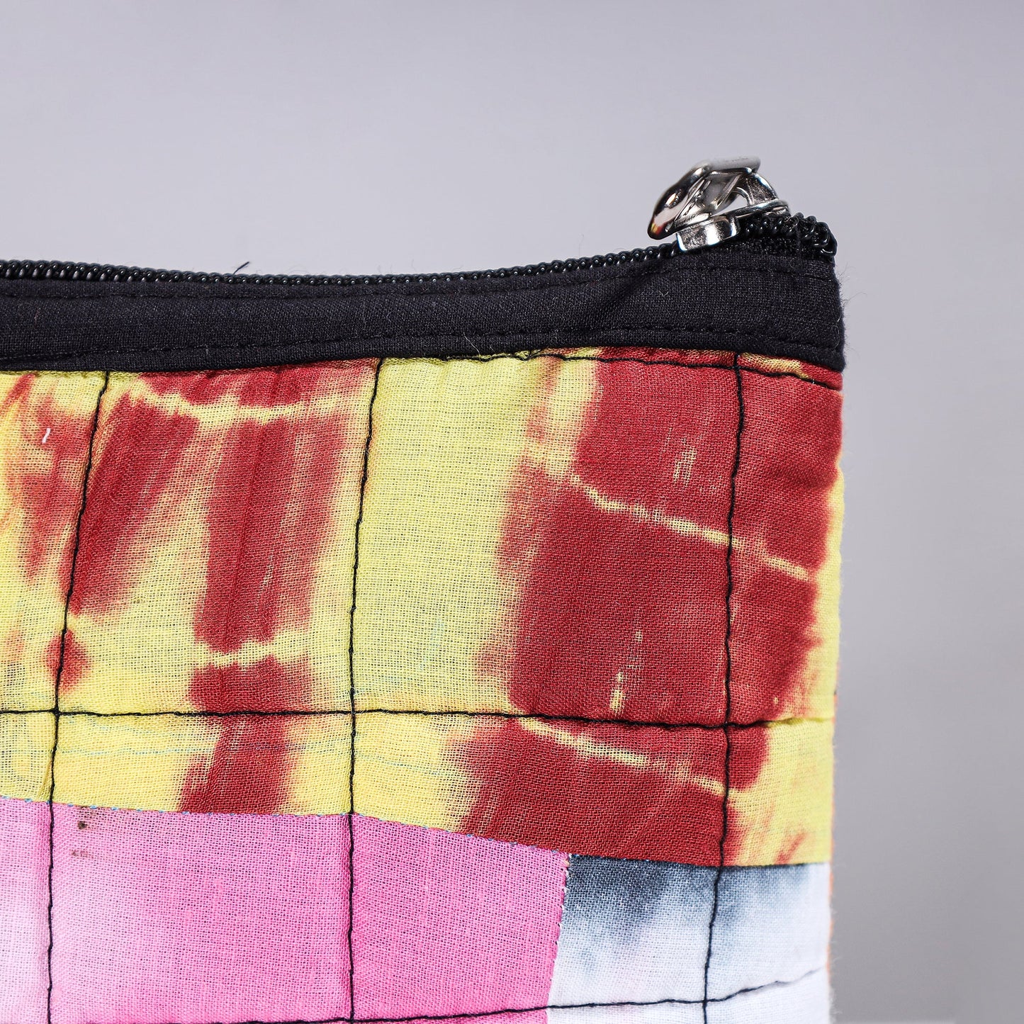 Handmade Cotton Fabric Quilted Patchwork Utility Pouch