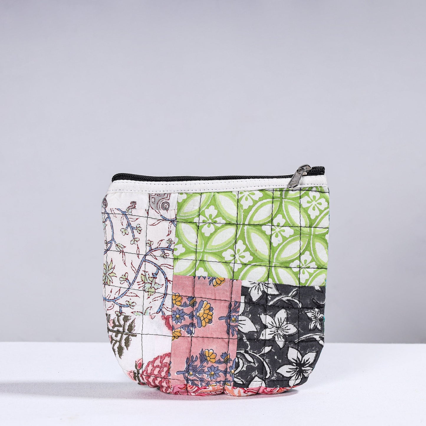 Handmade Cotton Fabric Quilted Patchwork Utility Pouch