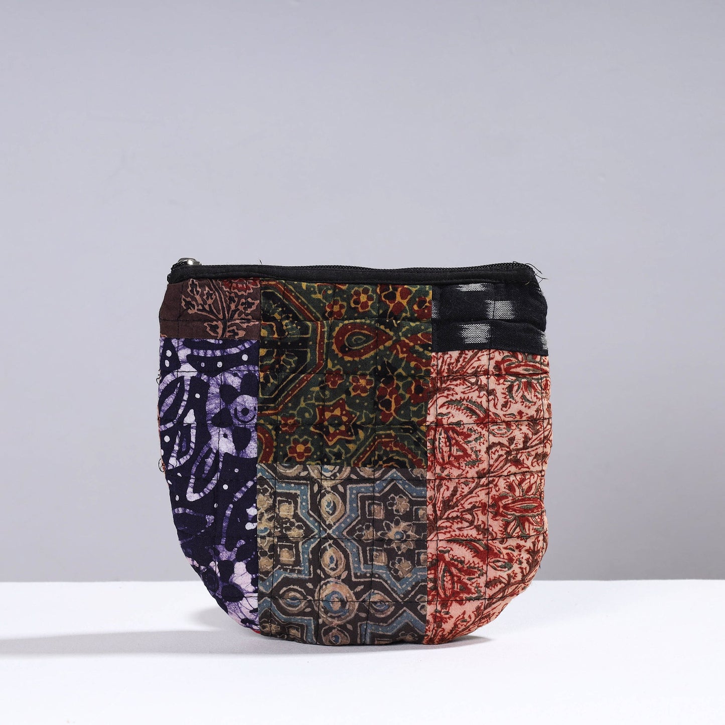 Handmade Cotton Fabric Quilted Patchwork Utility Pouch