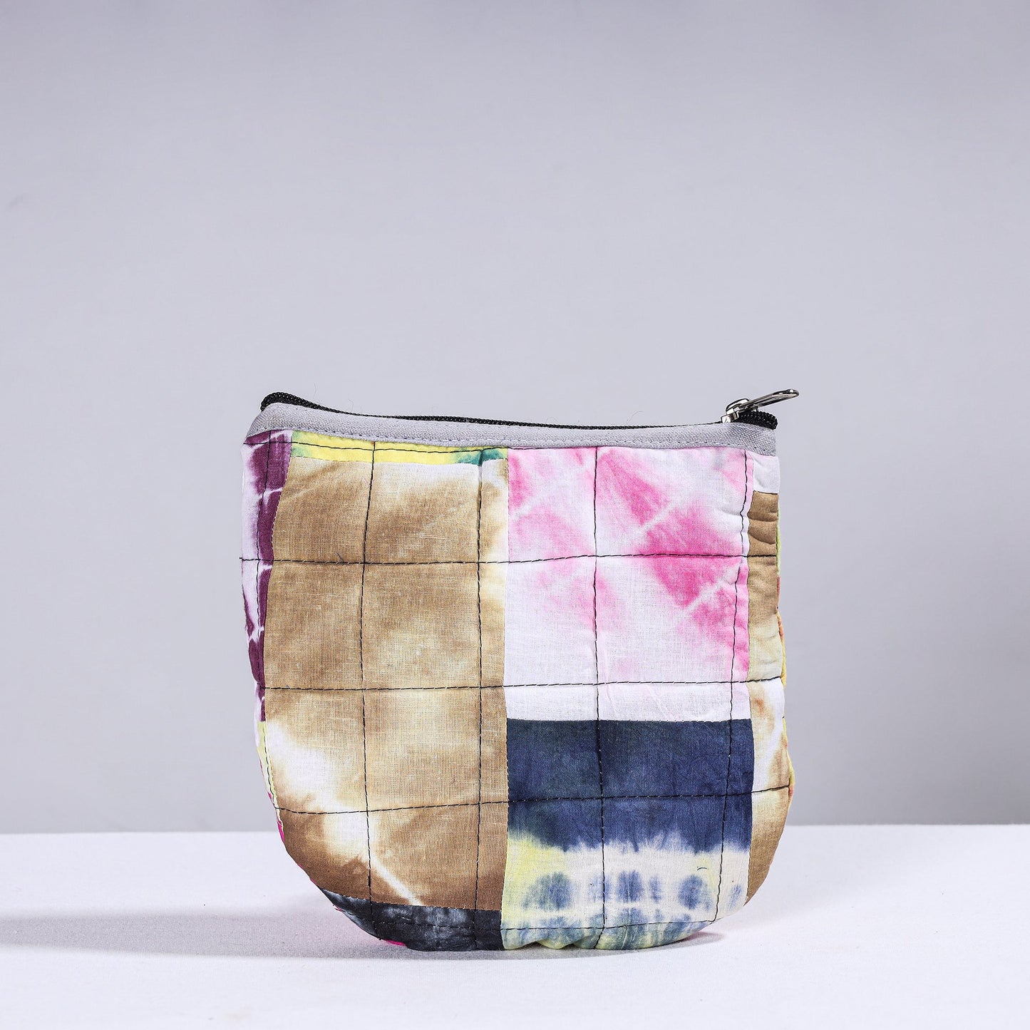 Handmade Cotton Fabric Quilted Patchwork Utility Pouch