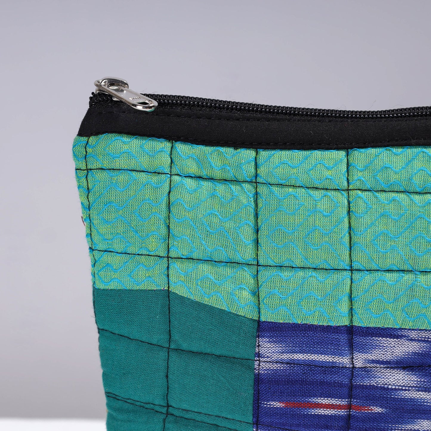 Handmade Cotton Fabric Quilted Patchwork Utility Pouch