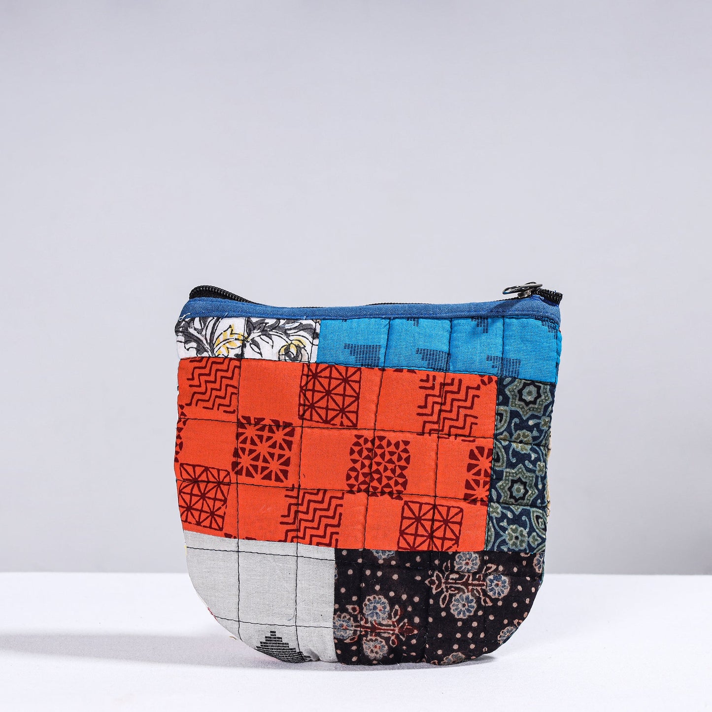Handmade Cotton Fabric Quilted Patchwork Utility Pouch