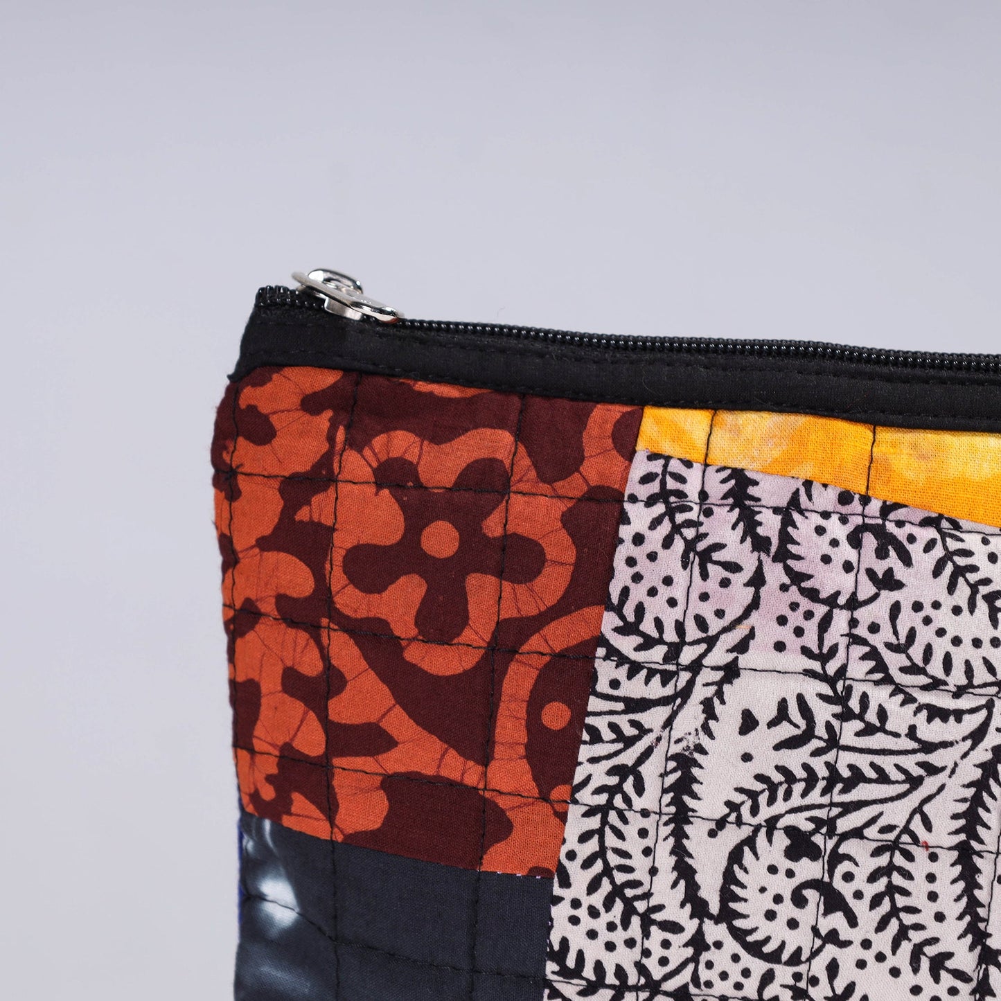 Handmade Cotton Fabric Quilted Patchwork Utility Pouch