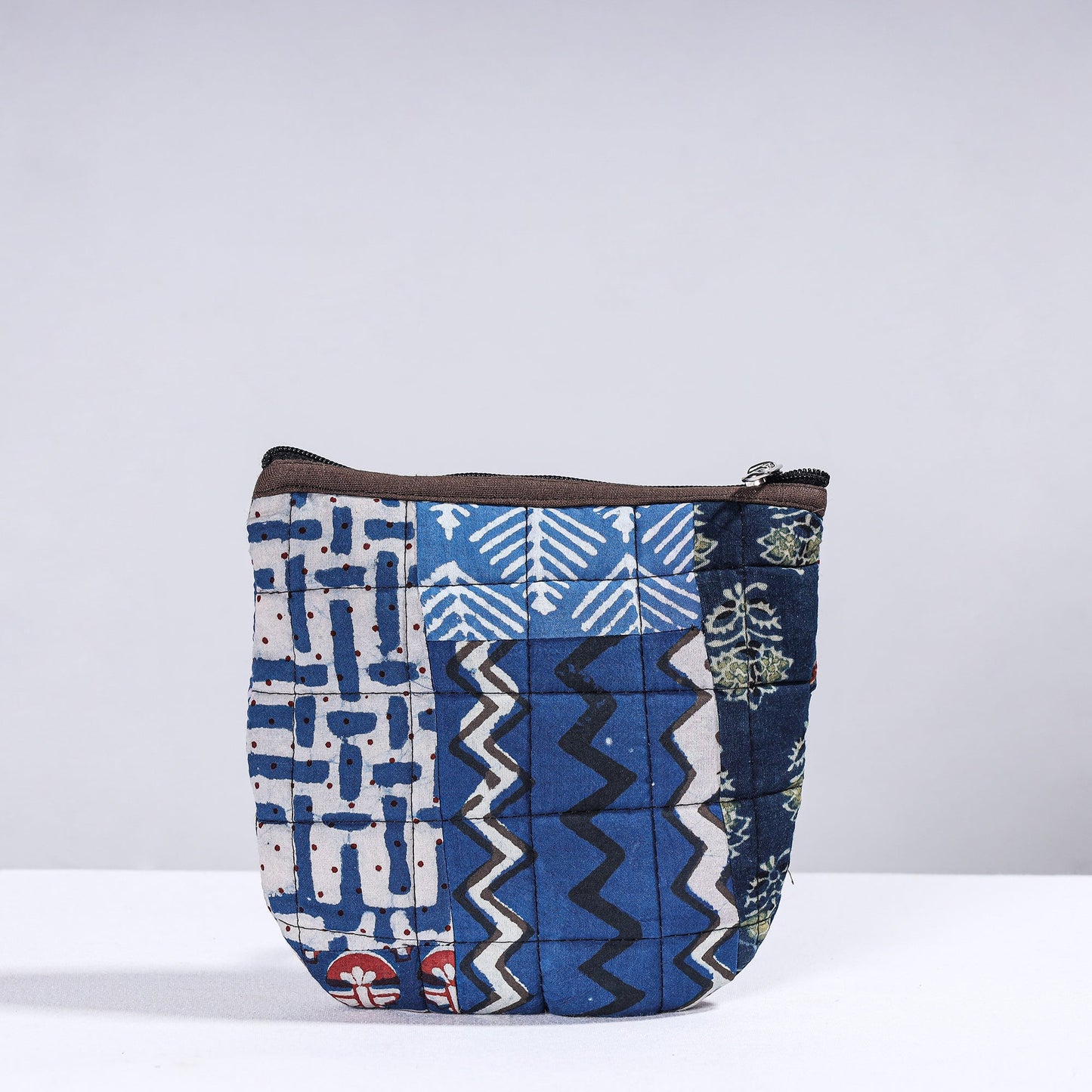 Handmade Cotton Fabric Quilted Patchwork Utility Pouch