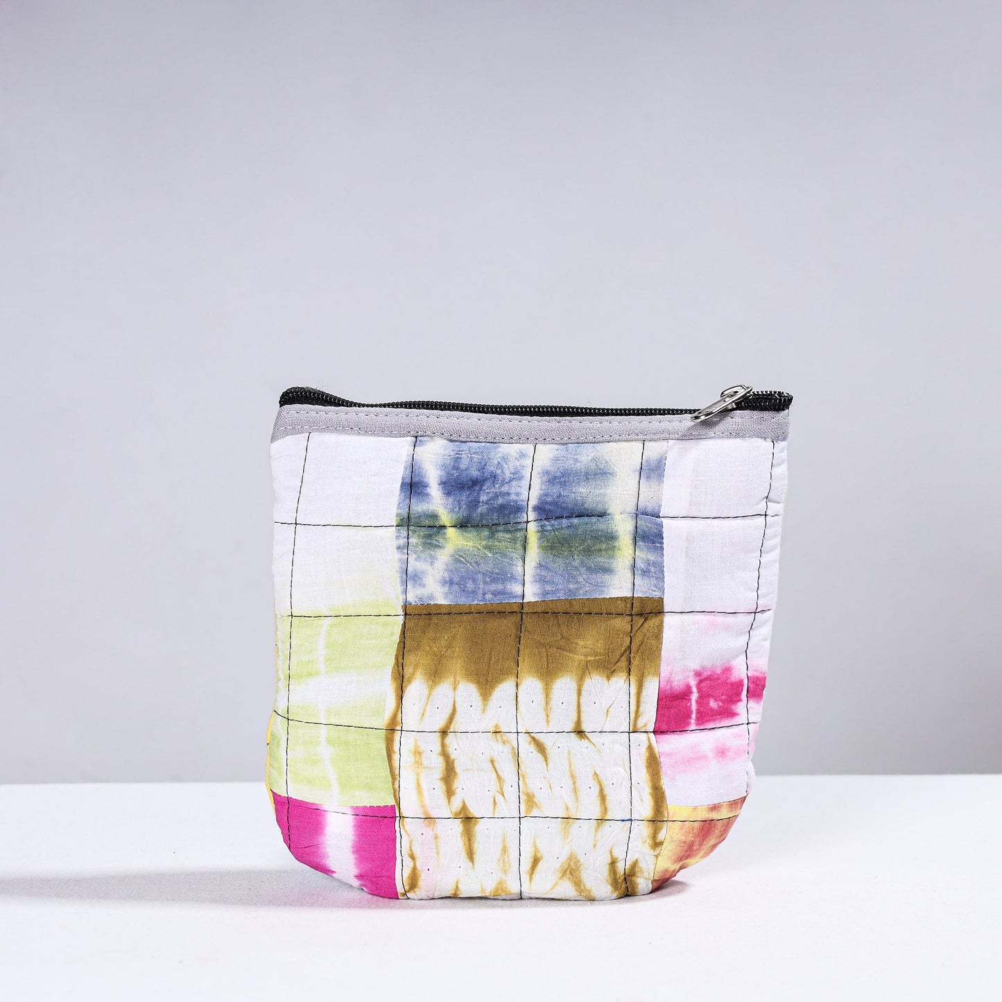 Handmade Cotton Fabric Quilted Patchwork Utility Pouch