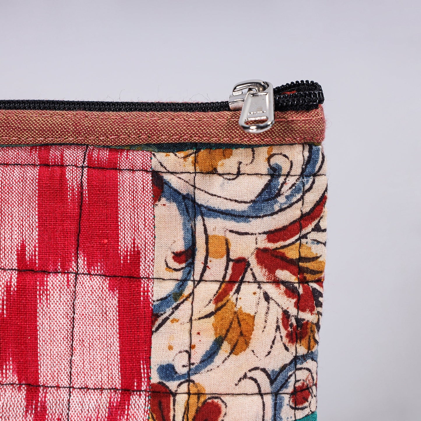 Handmade Cotton Fabric Quilted Patchwork Utility Pouch