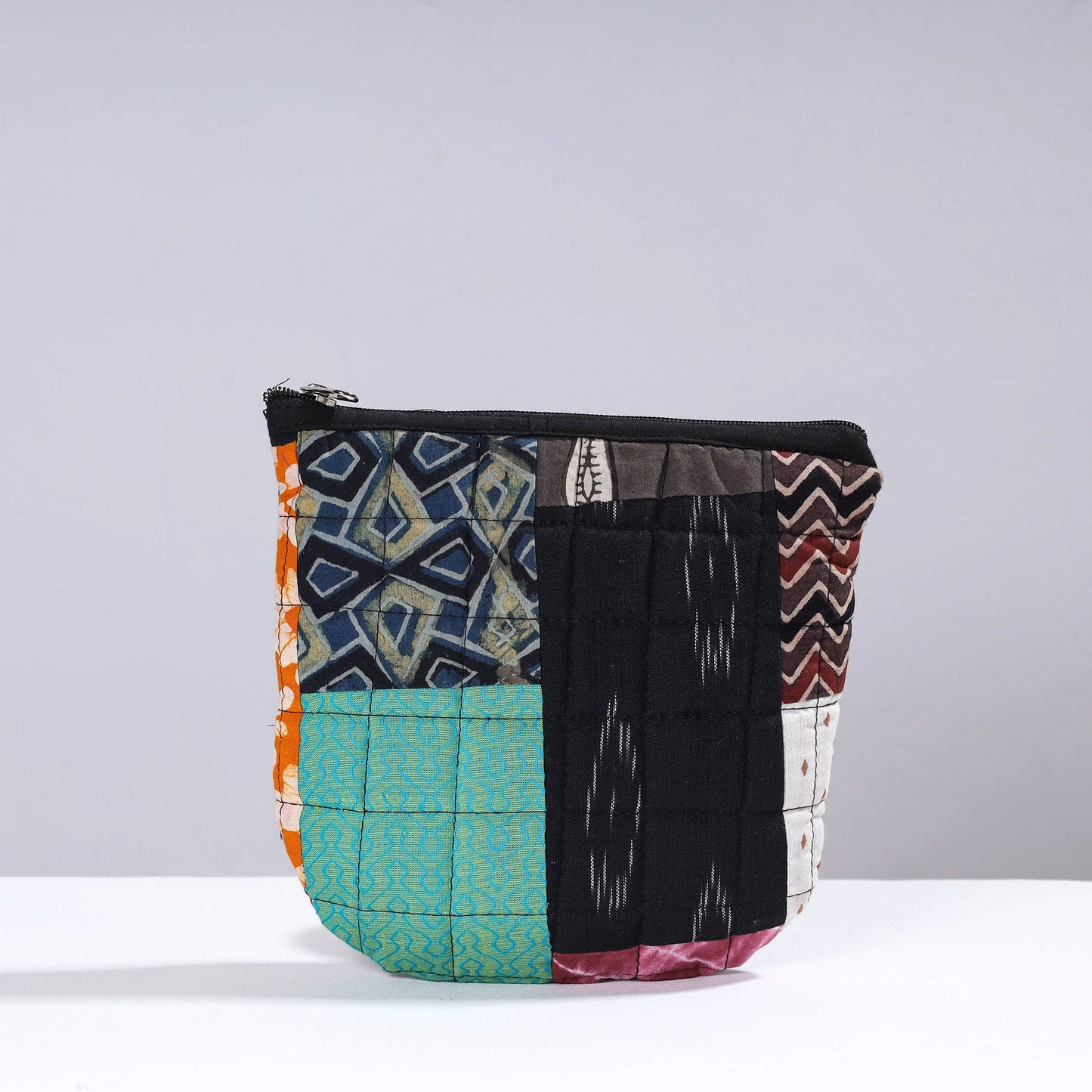 Handmade Cotton Fabric Quilted Patchwork Utility Pouch