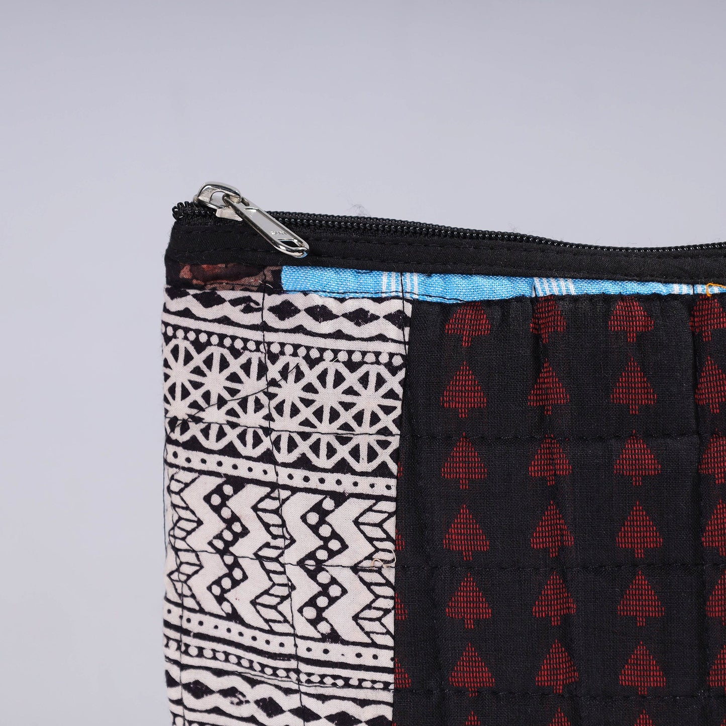 Handmade Cotton Fabric Quilted Patchwork Utility Pouch