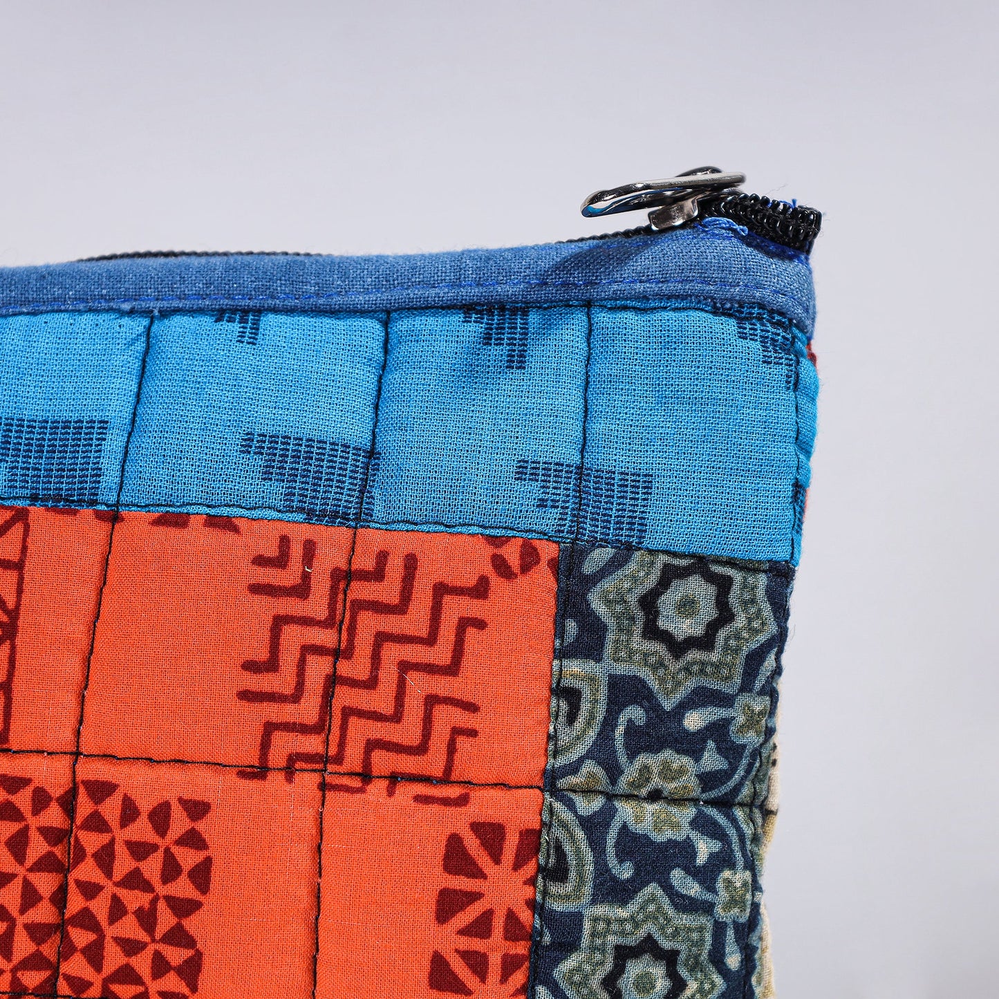 Handmade Cotton Fabric Quilted Patchwork Utility Pouch