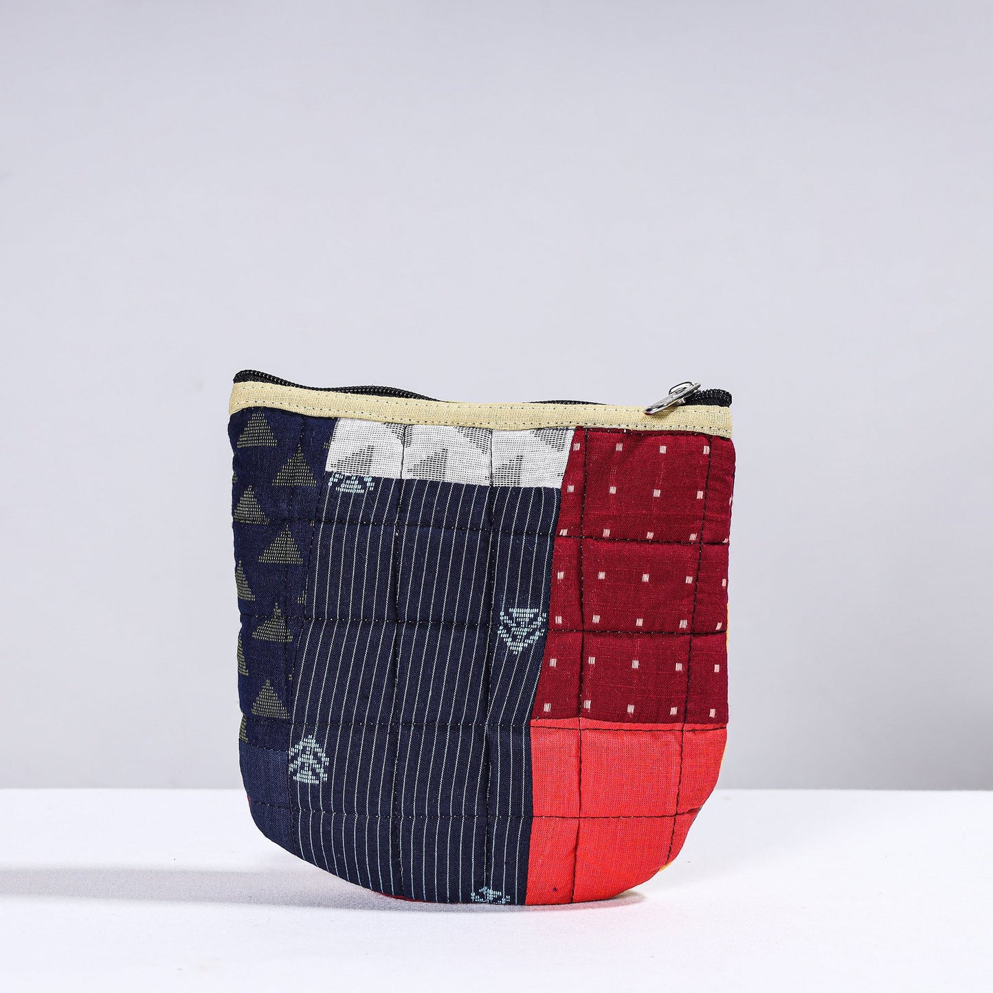 Handmade Cotton Fabric Quilted Patchwork Utility Pouch