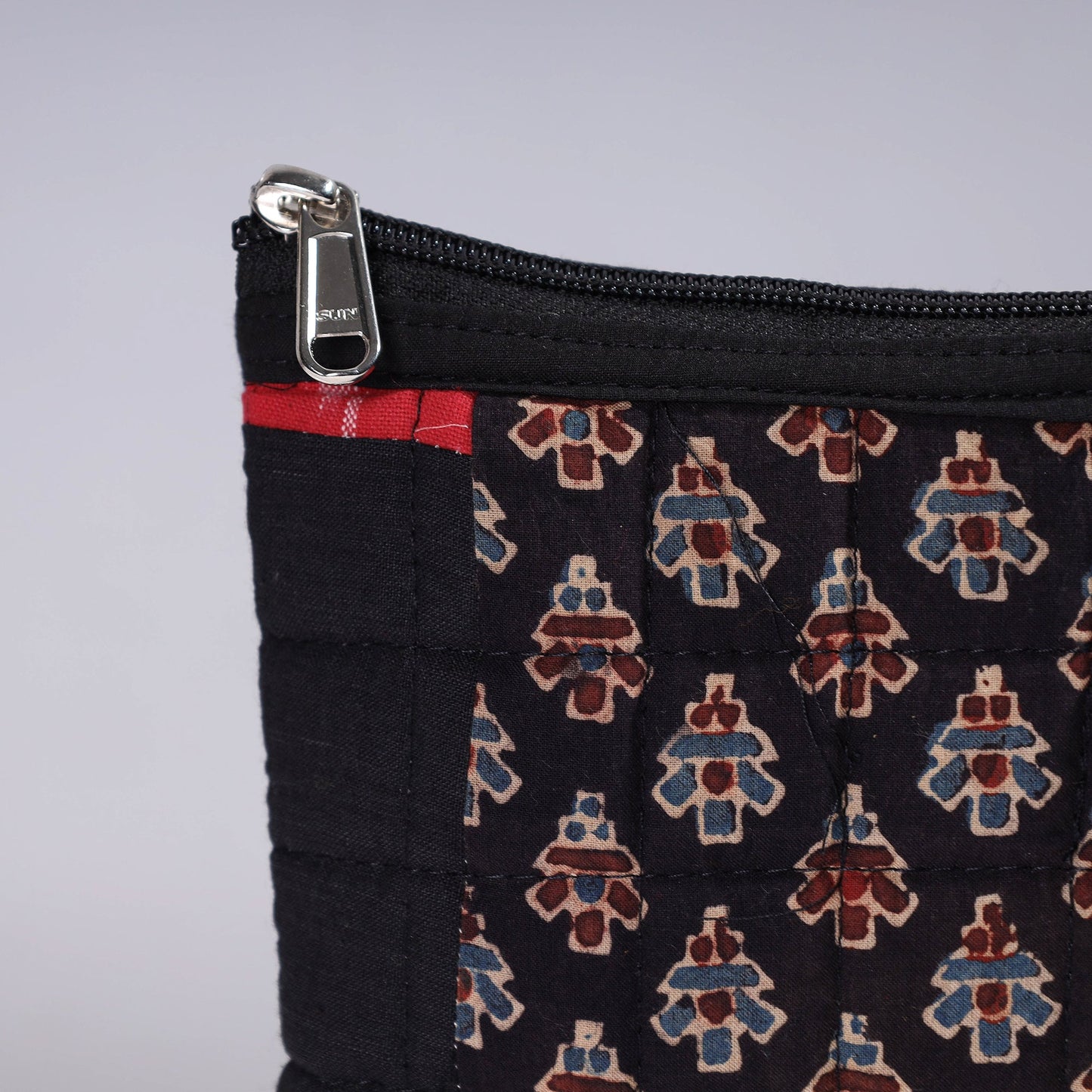 Handmade Cotton Fabric Quilted Patchwork Utility Pouch