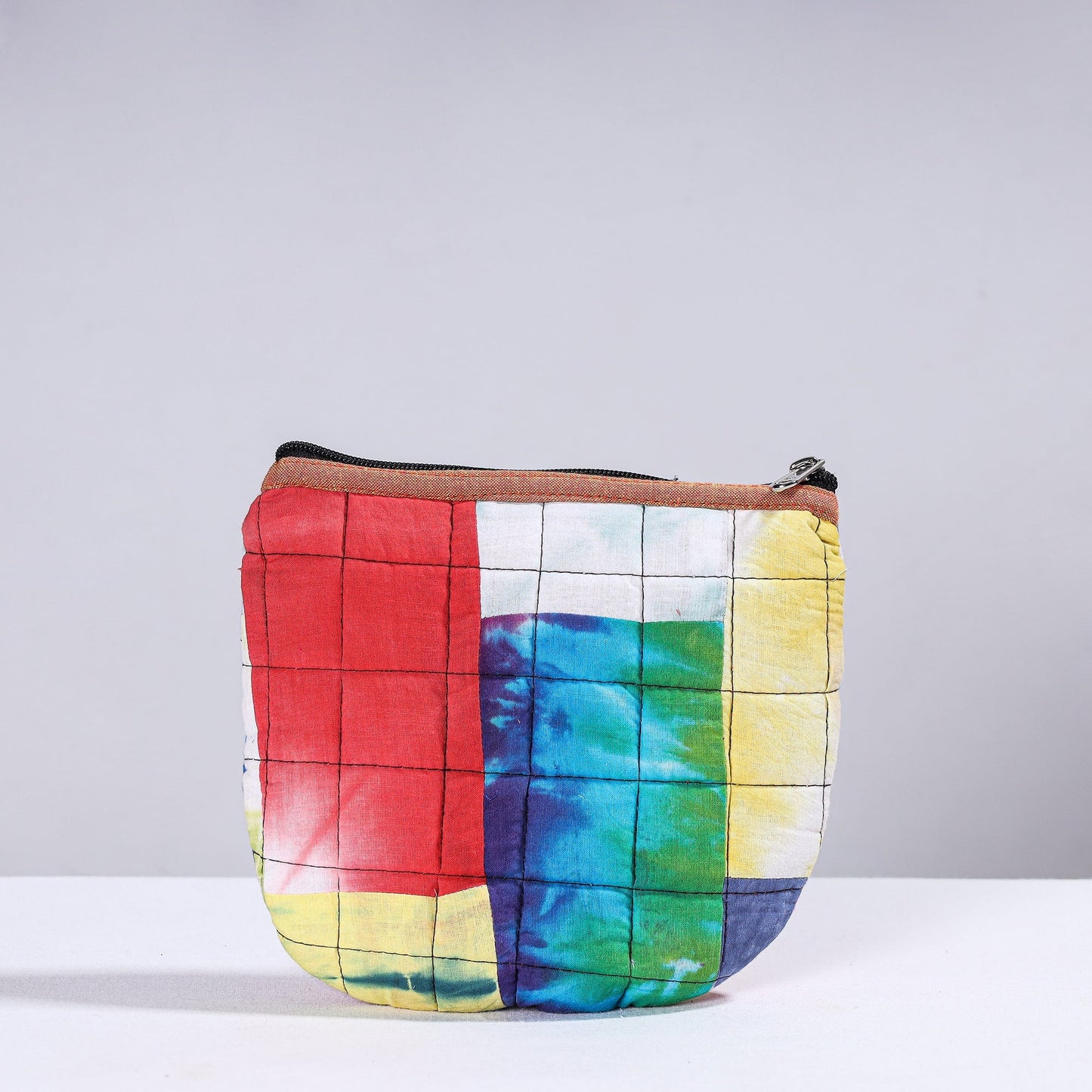 Handmade Cotton Fabric Quilted Patchwork Utility Pouch