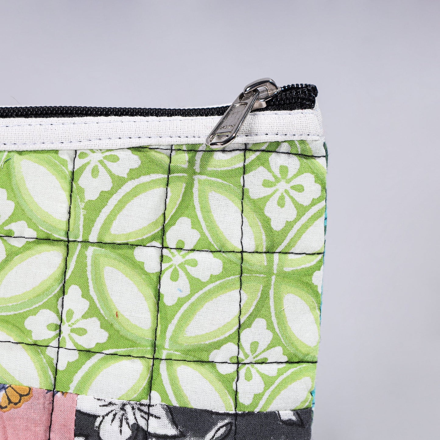 Handmade Cotton Fabric Quilted Patchwork Utility Pouch