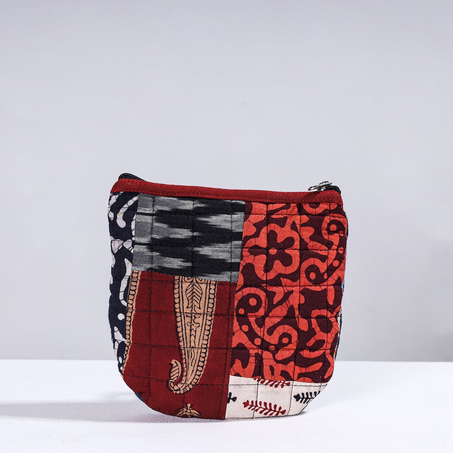 Handmade Cotton Fabric Quilted Patchwork Utility Pouch