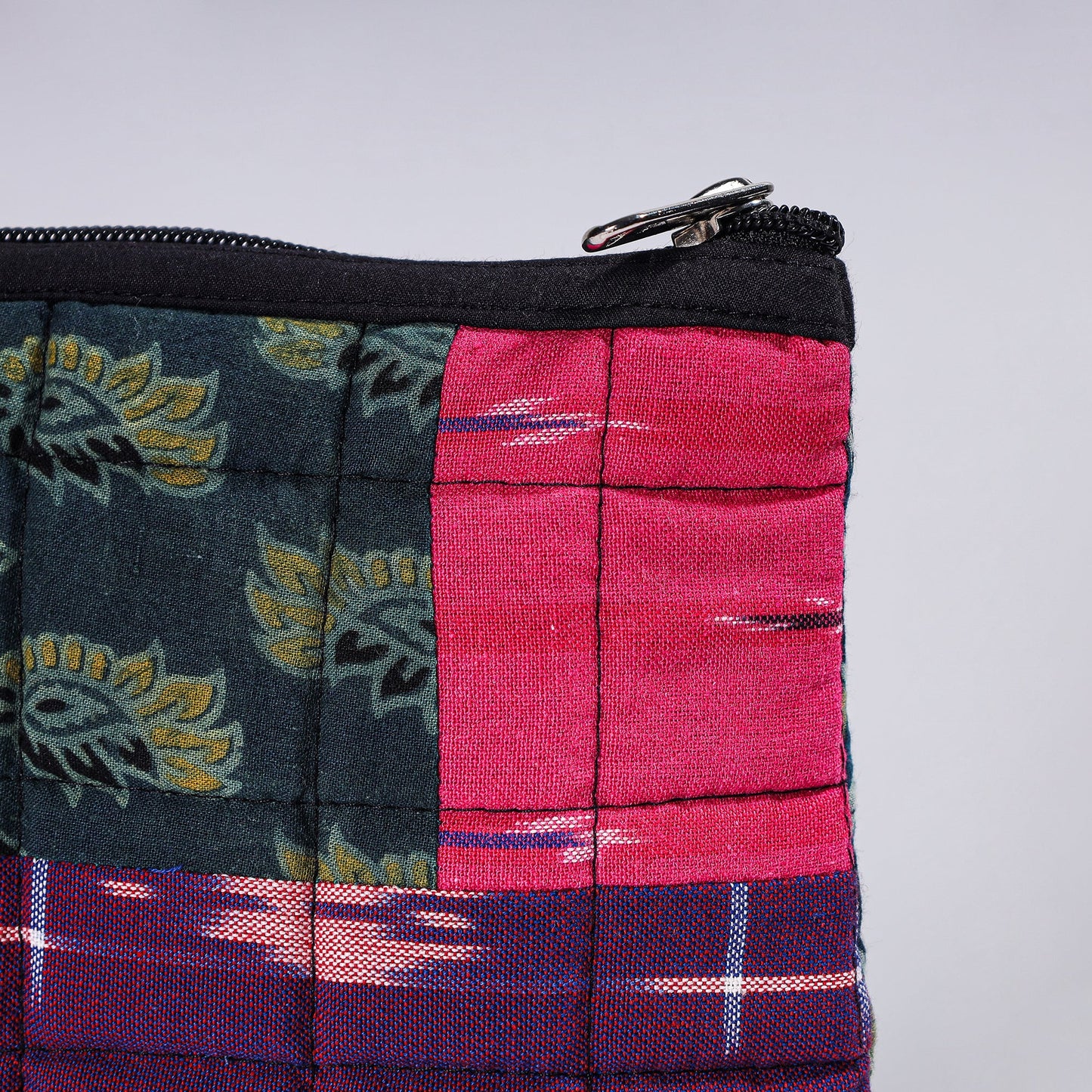 Handmade Cotton Fabric Quilted Patchwork Utility Pouch