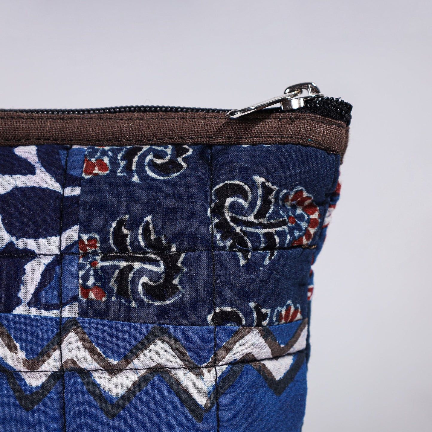 Handmade Cotton Fabric Quilted Patchwork Utility Pouch