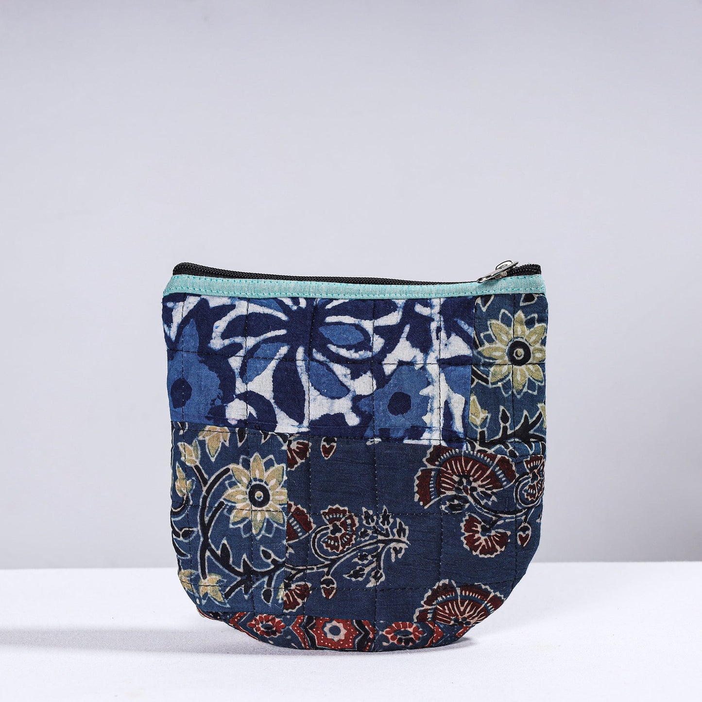 Handmade Cotton Fabric Quilted Patchwork Utility Pouch