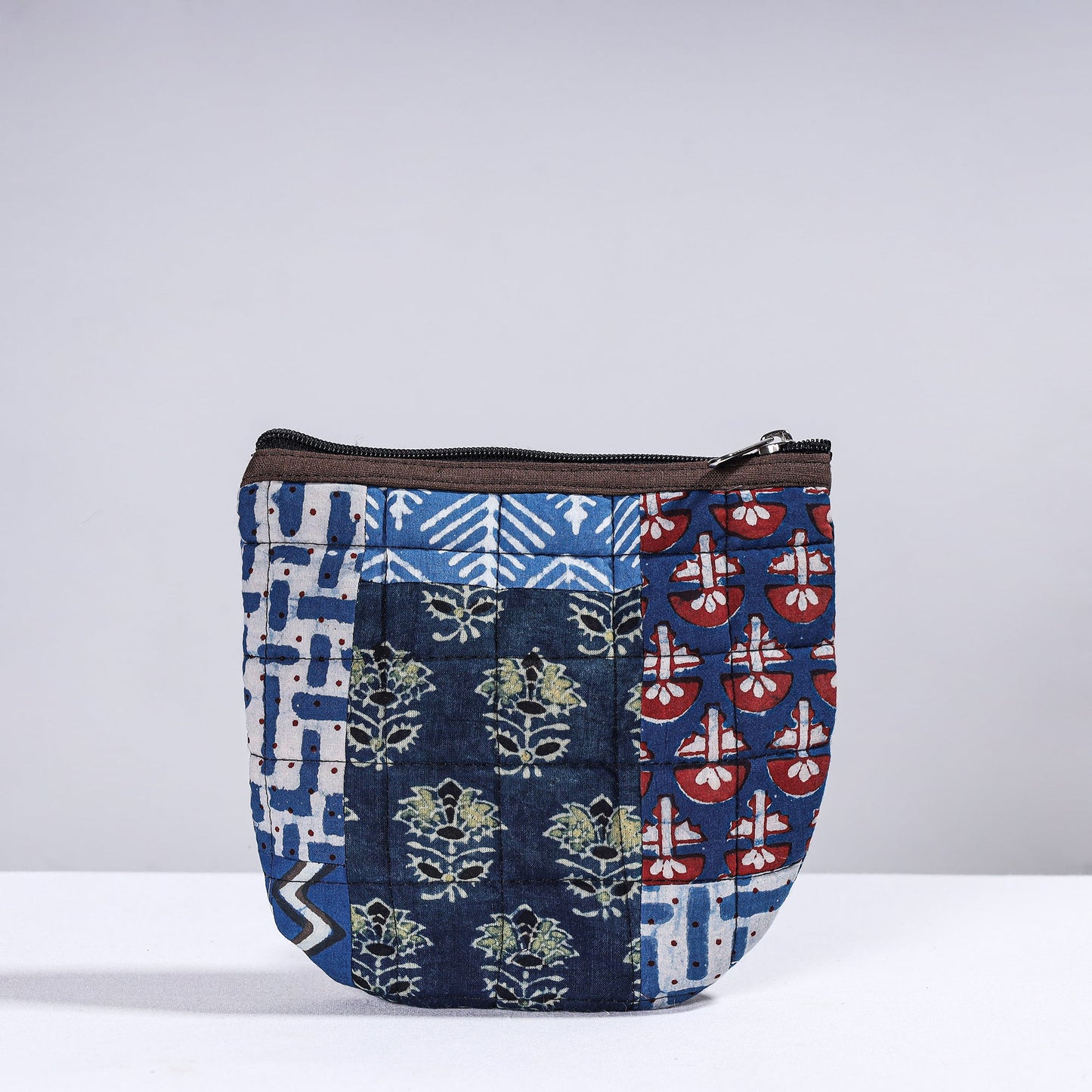Handmade Cotton Fabric Quilted Patchwork Utility Pouch