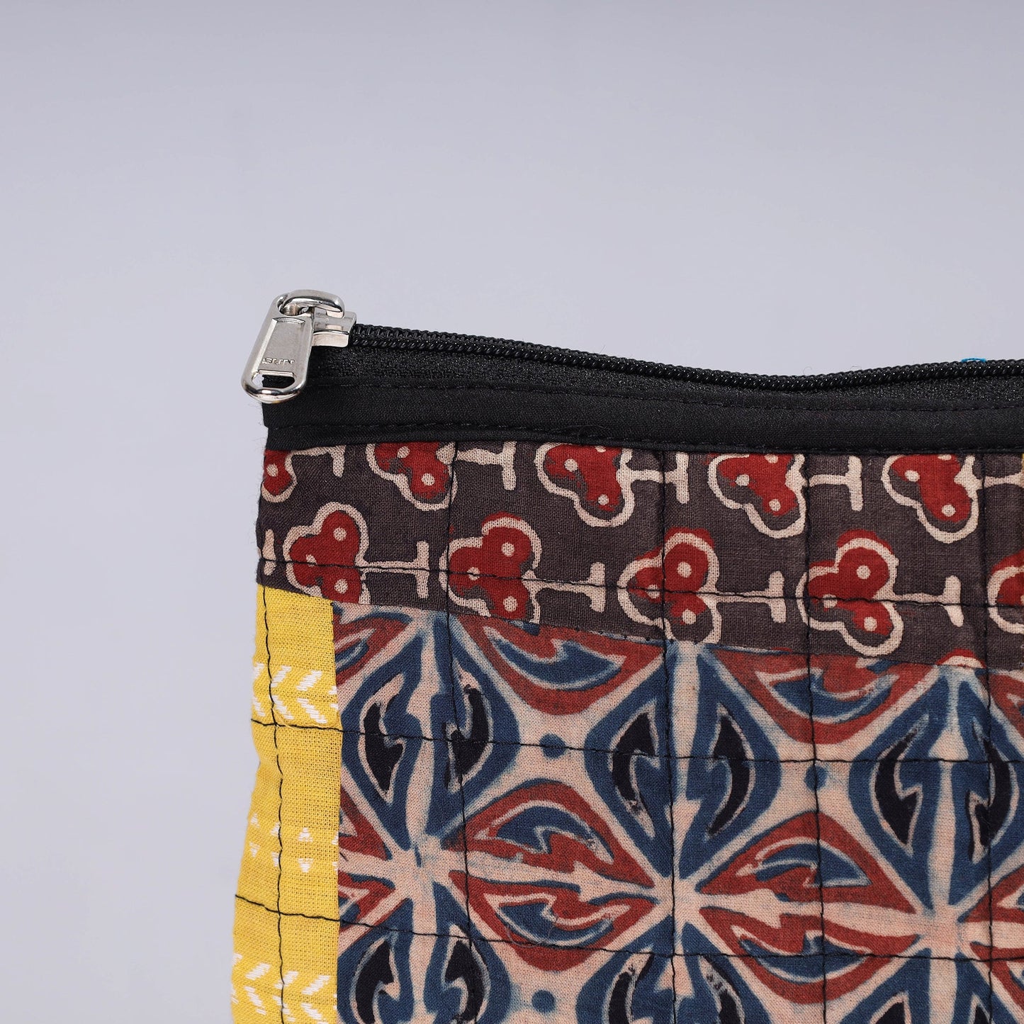Handmade Cotton Fabric Quilted Patchwork Utility Pouch