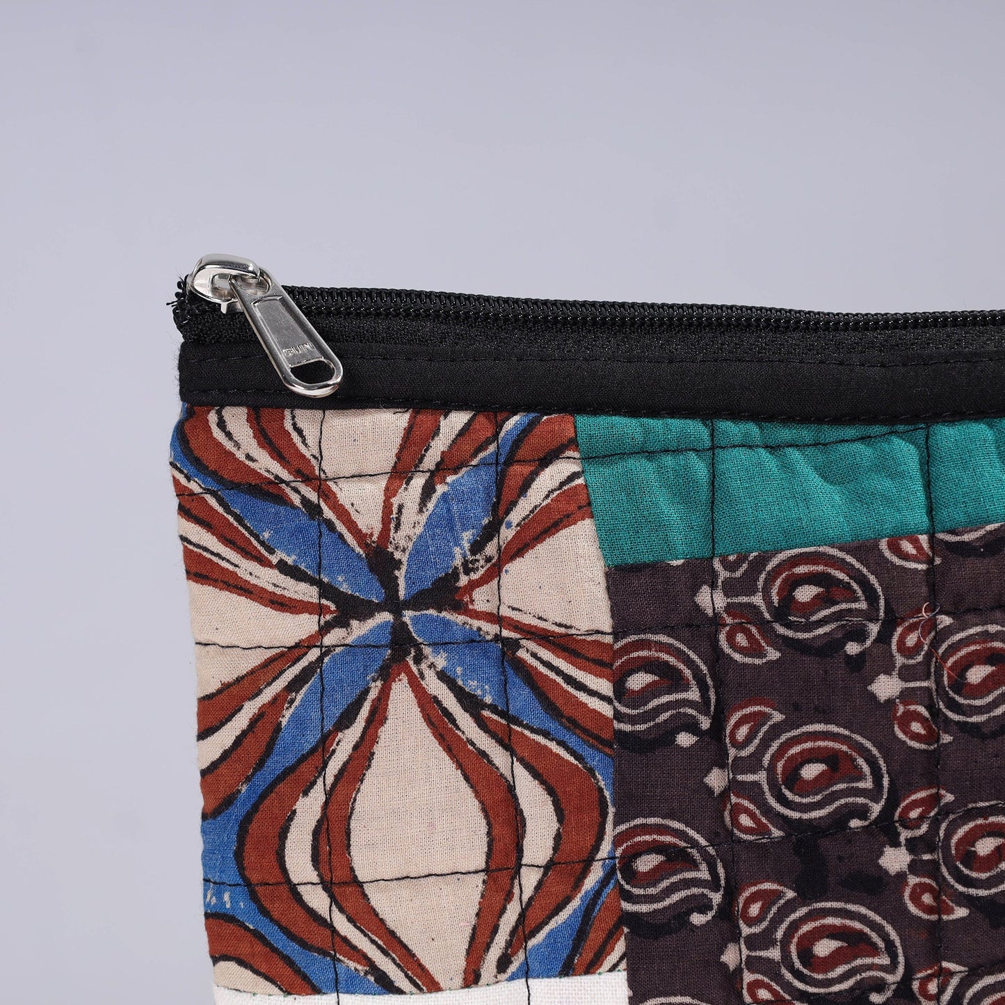 Handmade Cotton Fabric Quilted Patchwork Utility Pouch