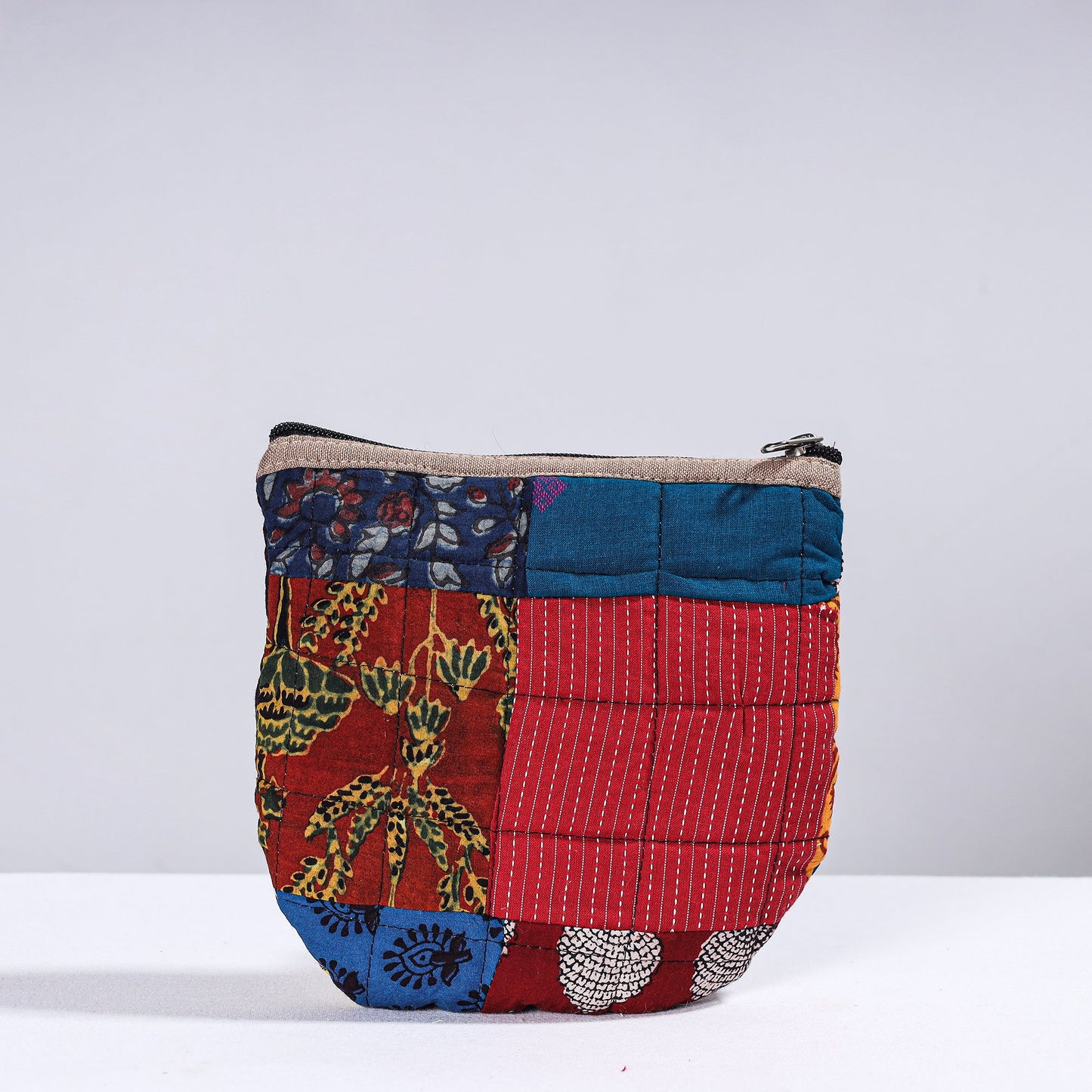 Handmade Cotton Fabric Quilted Patchwork Utility Pouch