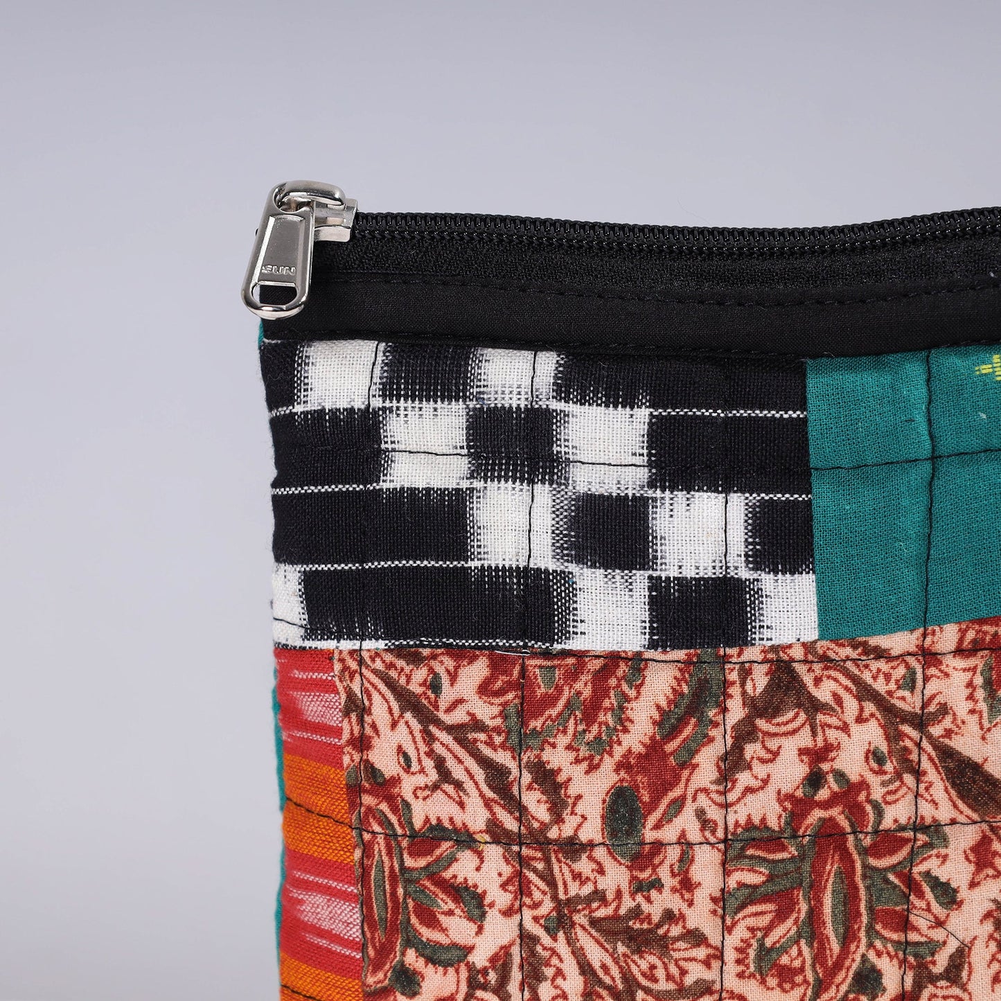 Handmade Cotton Fabric Quilted Patchwork Utility Pouch
