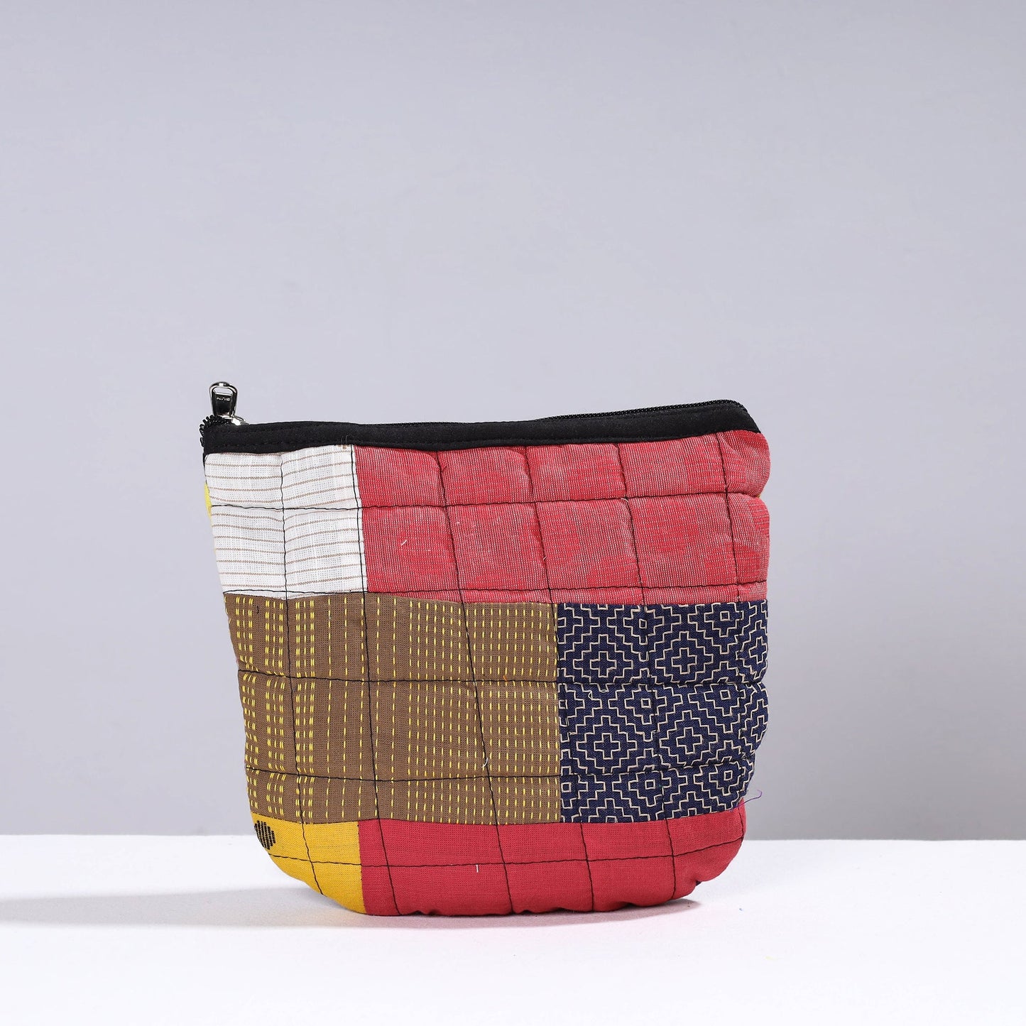 Handmade Cotton Fabric Quilted Patchwork Utility Pouch