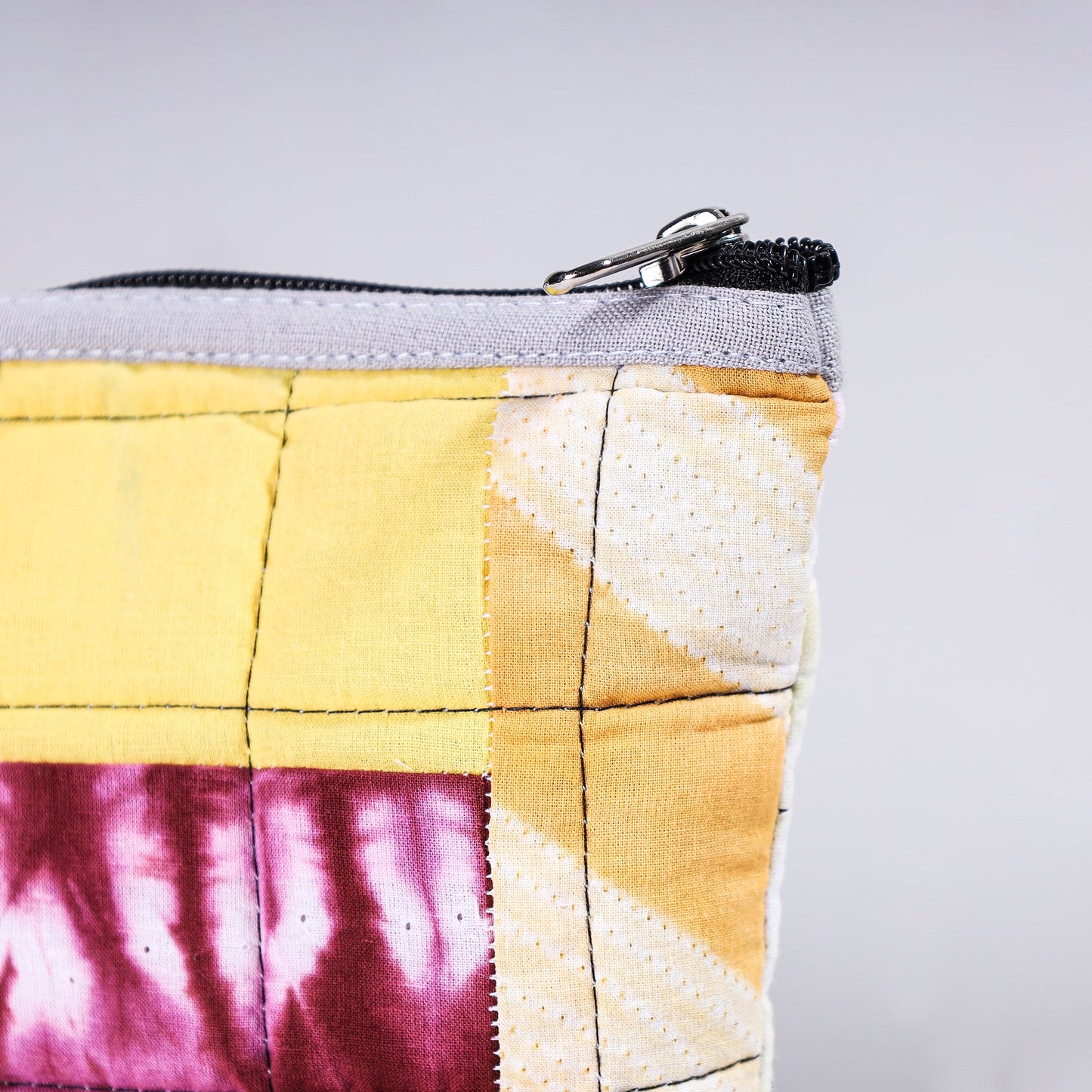 Handmade Cotton Fabric Quilted Patchwork Utility Pouch