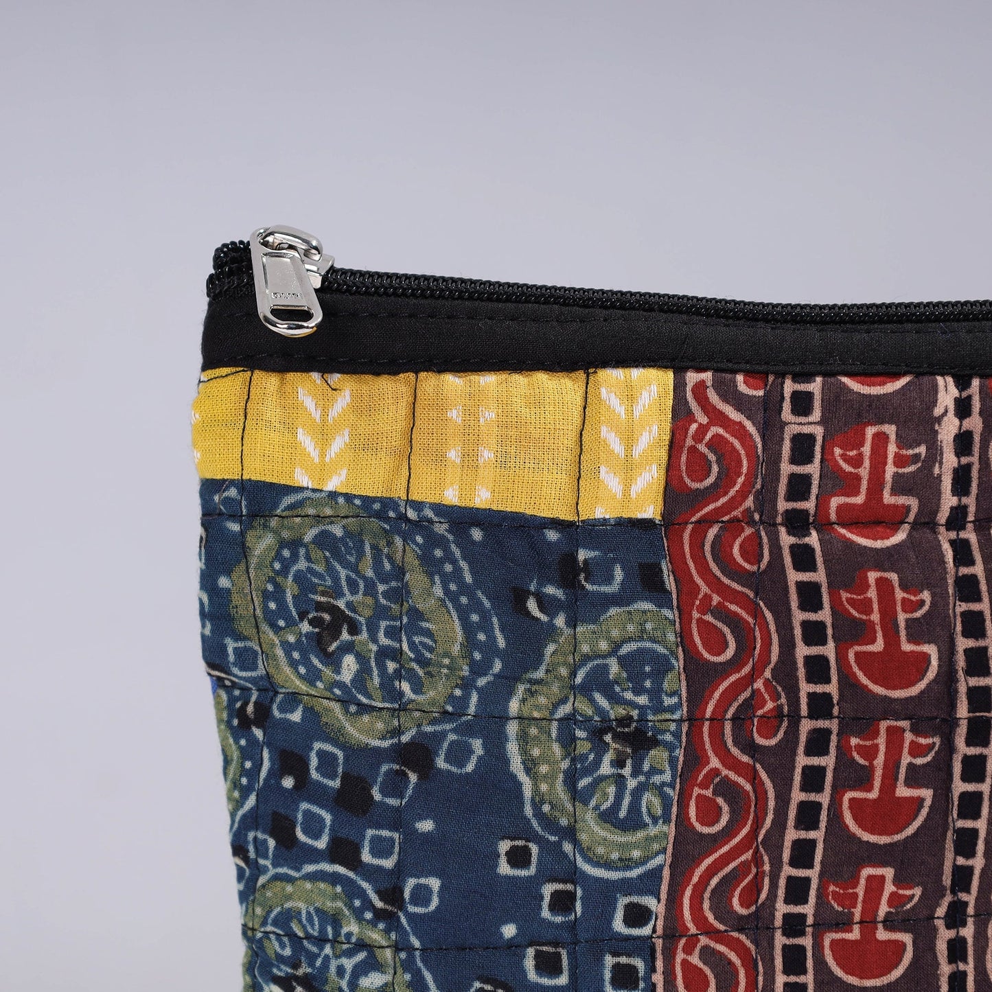 Handmade Cotton Fabric Quilted Patchwork Utility Pouch