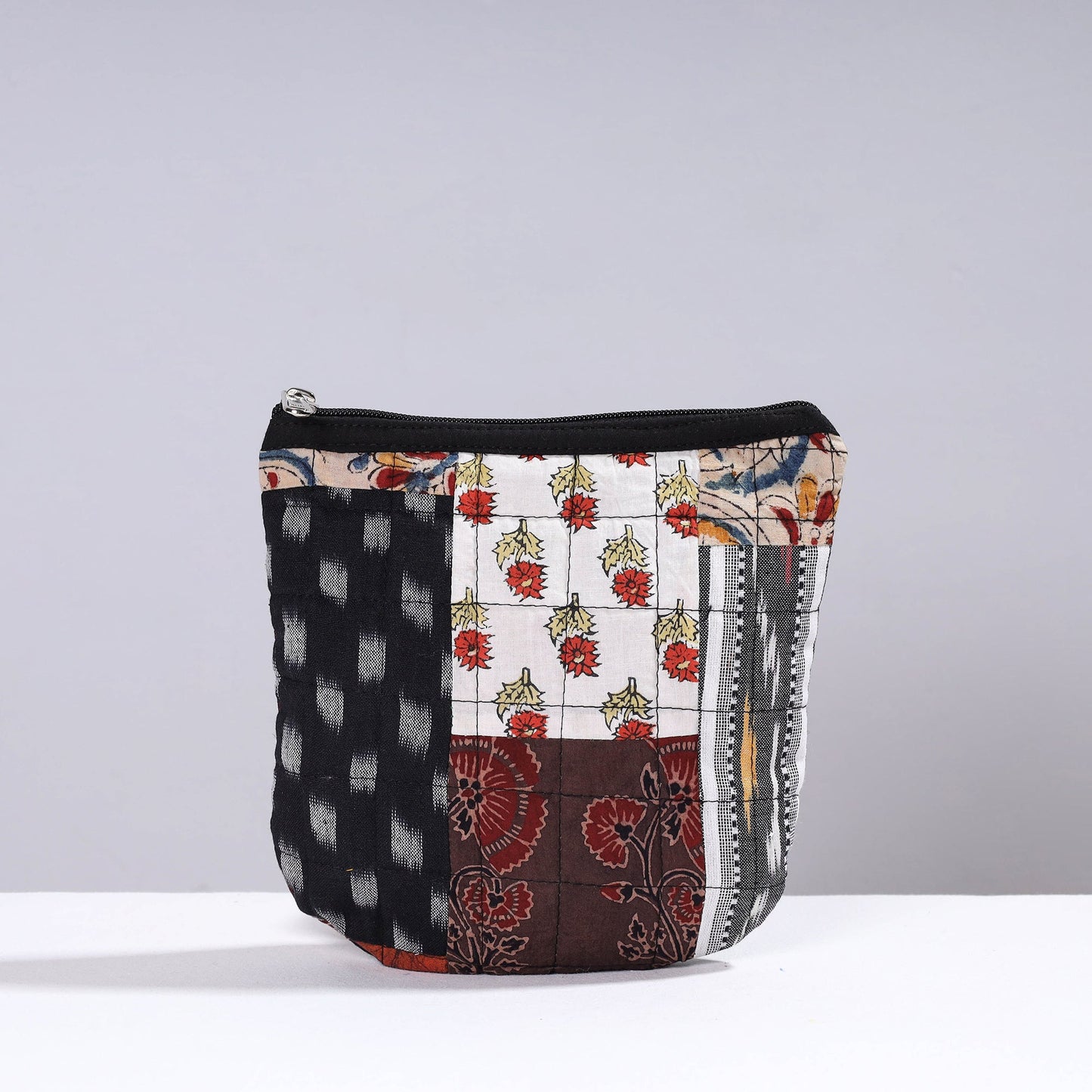 Handmade Cotton Fabric Quilted Patchwork Utility Pouch