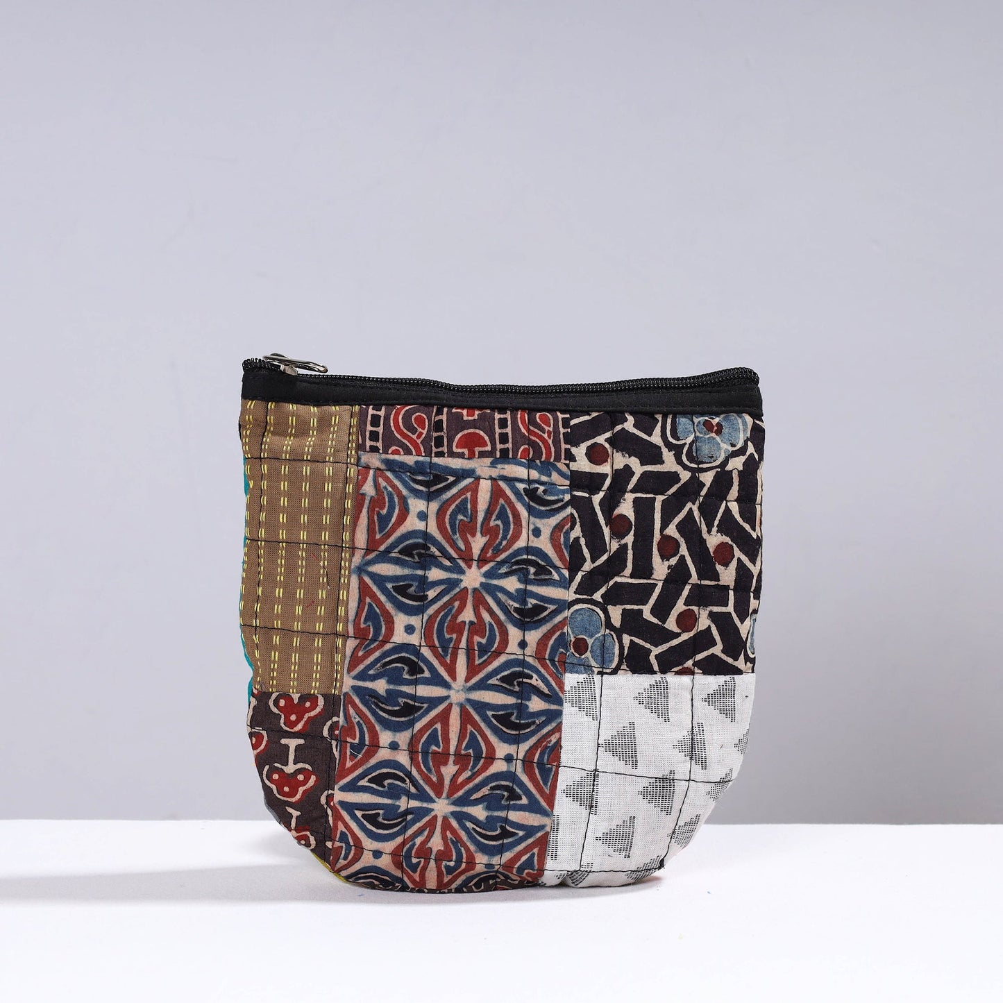 Handmade Cotton Fabric Quilted Patchwork Utility Pouch