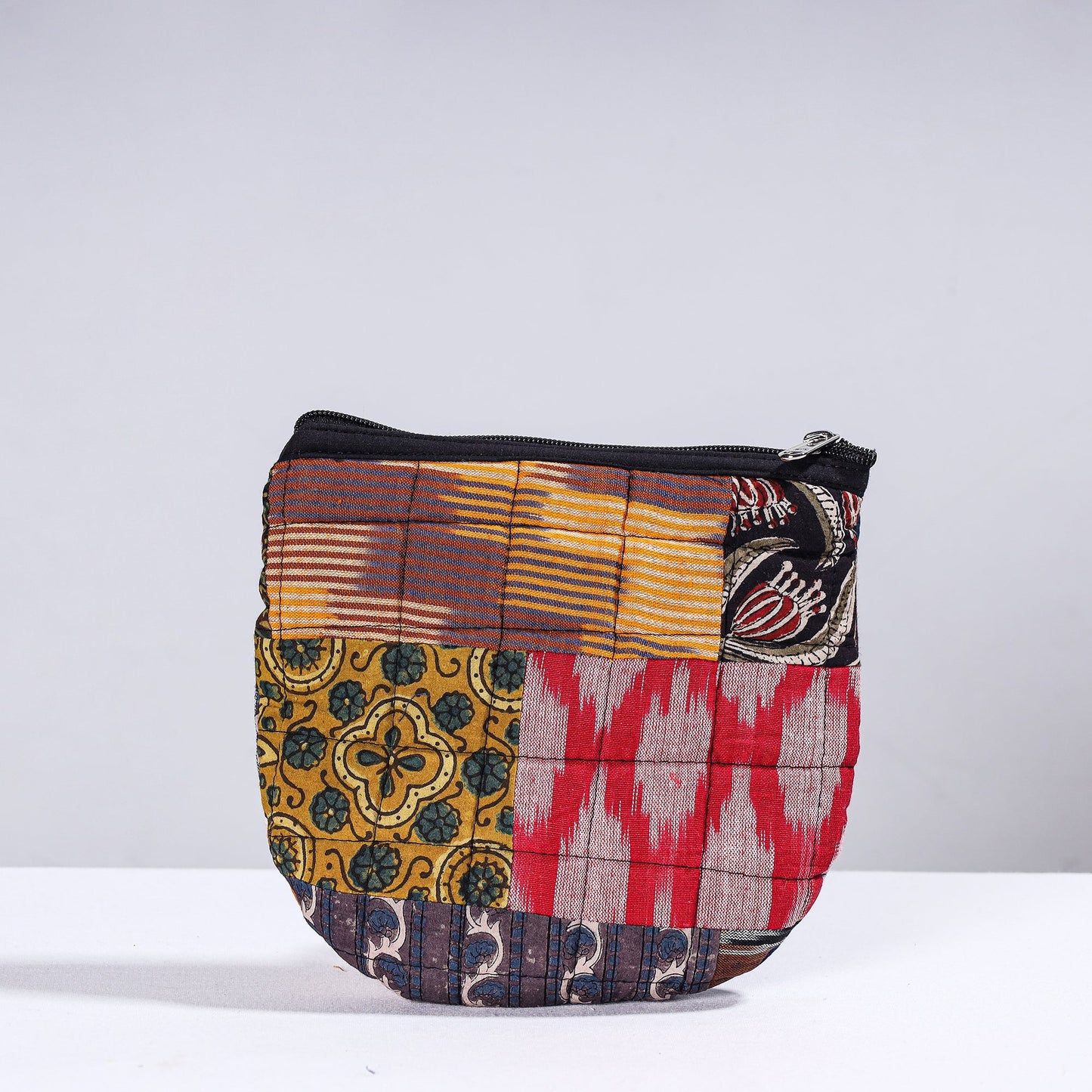 Handmade Cotton Fabric Quilted Patchwork Utility Pouch