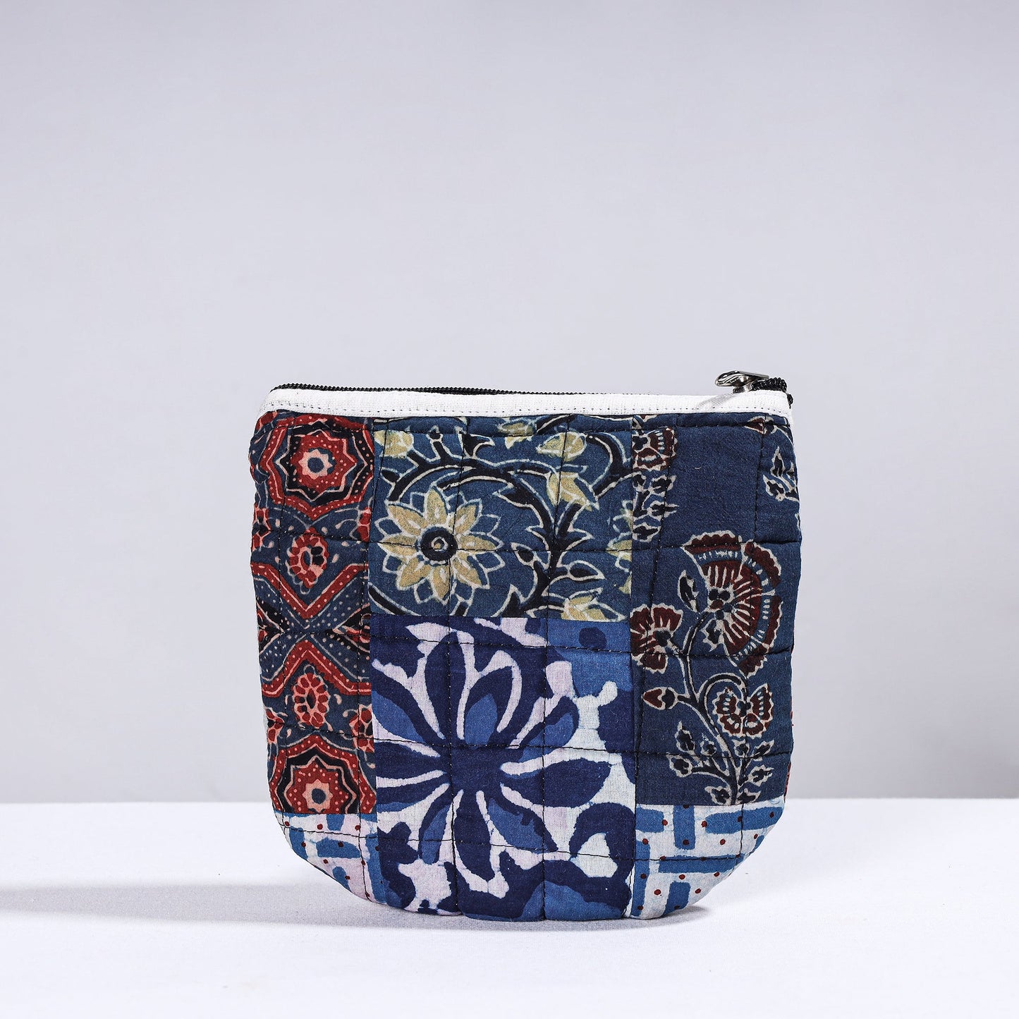 Handmade Cotton Fabric Quilted Patchwork Utility Pouch