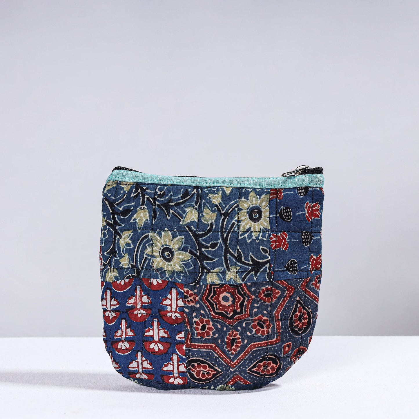 Handmade Cotton Fabric Quilted Patchwork Utility Pouch