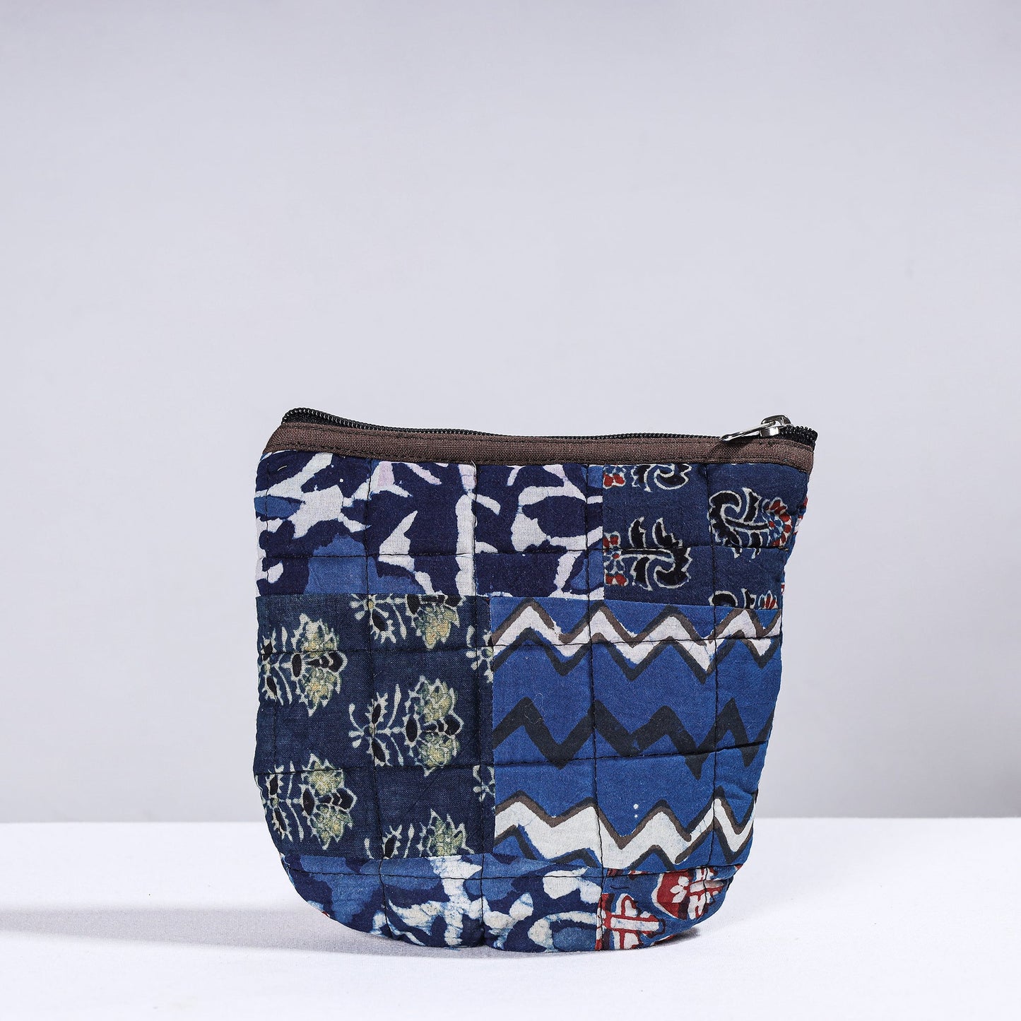 Handmade Cotton Fabric Quilted Patchwork Utility Pouch