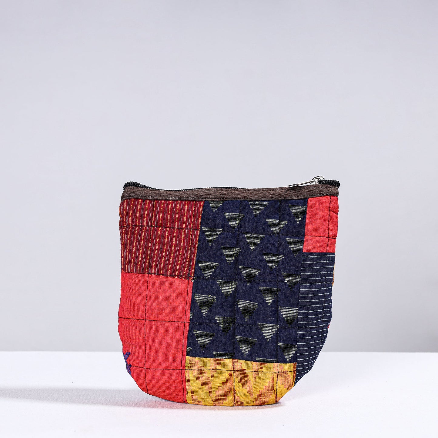 Handmade Cotton Fabric Quilted Patchwork Utility Pouch