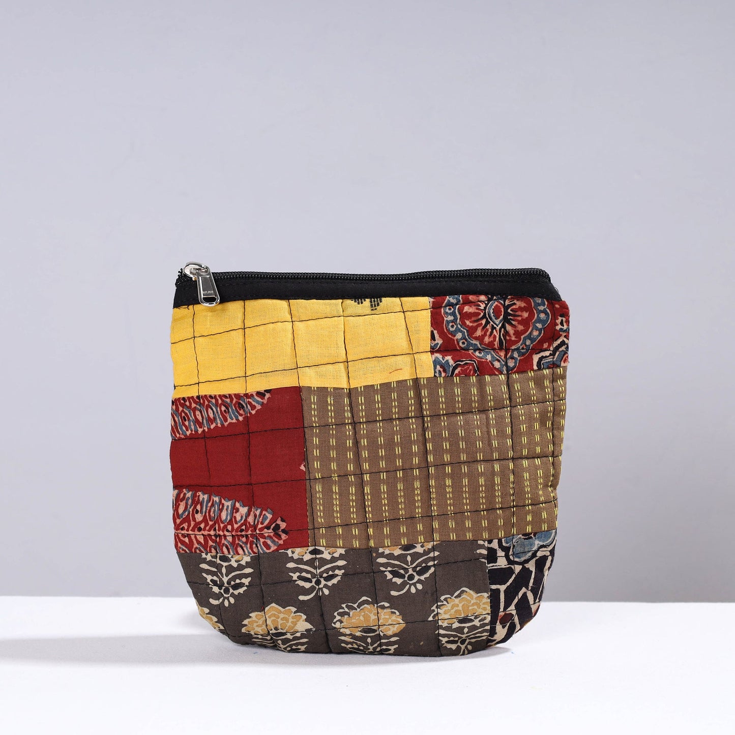 Handmade Cotton Fabric Quilted Patchwork Utility Pouch