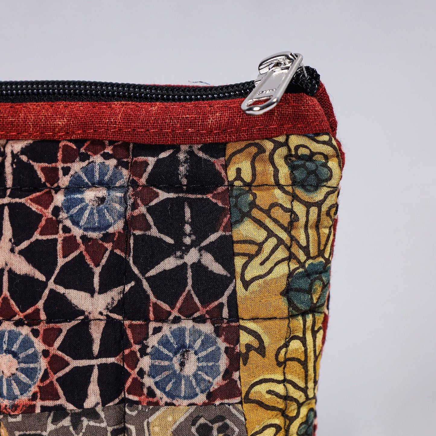 Handmade Cotton Fabric Quilted Patchwork Utility Pouch