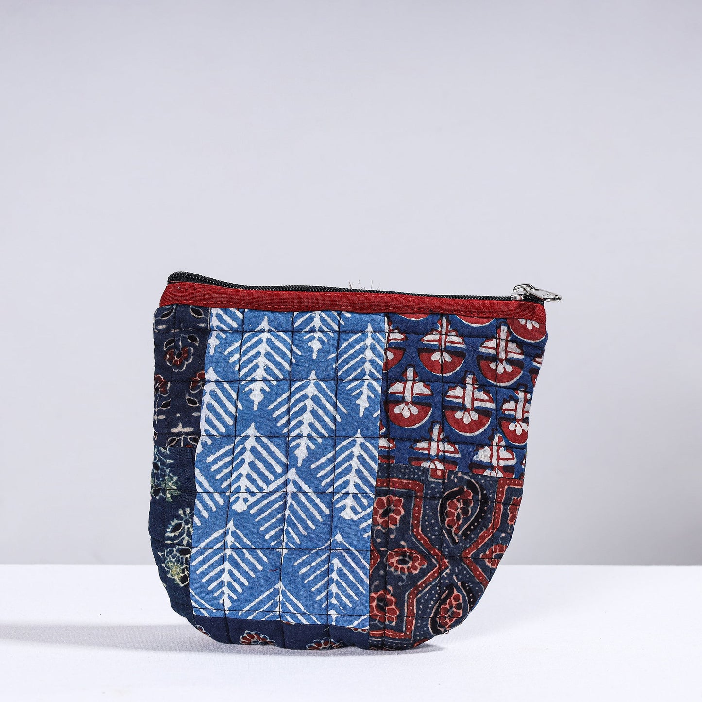 Handmade Cotton Fabric Quilted Patchwork Utility Pouch