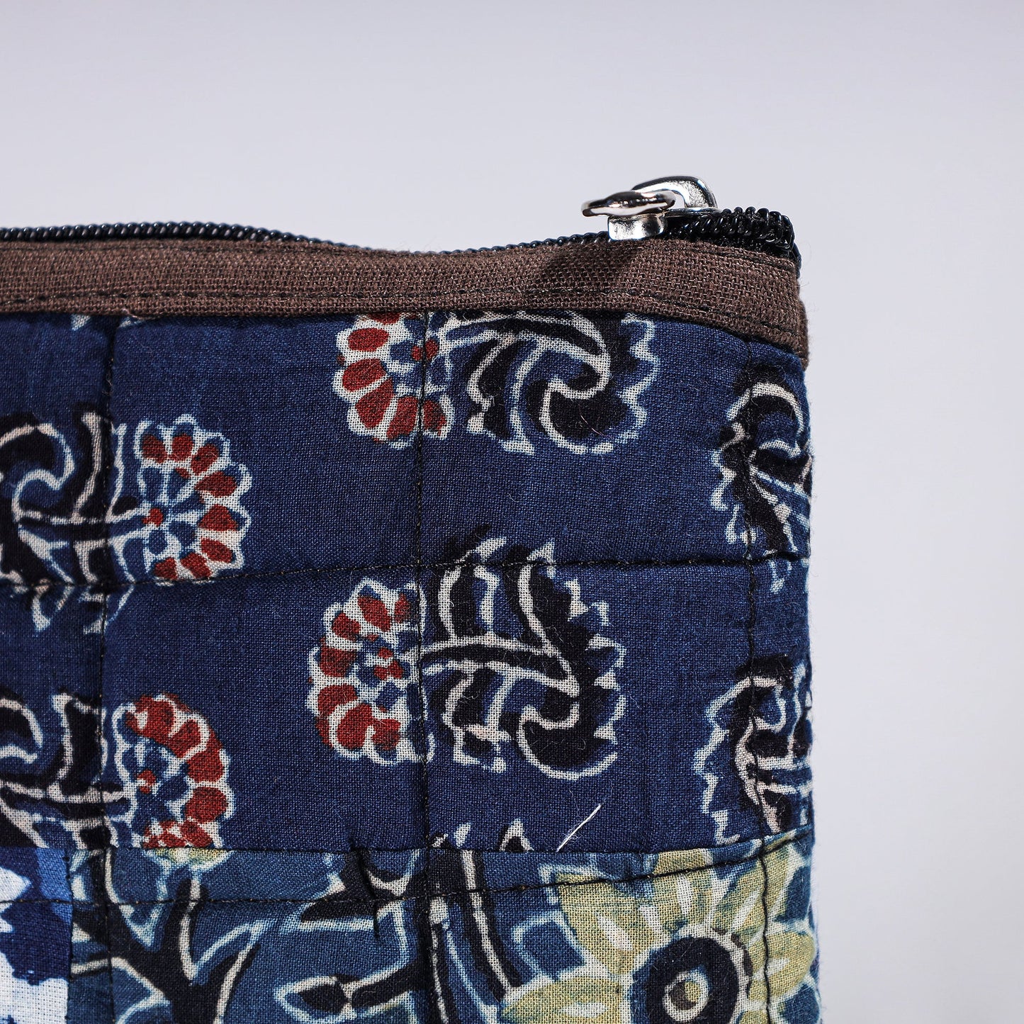 Handmade Cotton Fabric Quilted Patchwork Utility Pouch