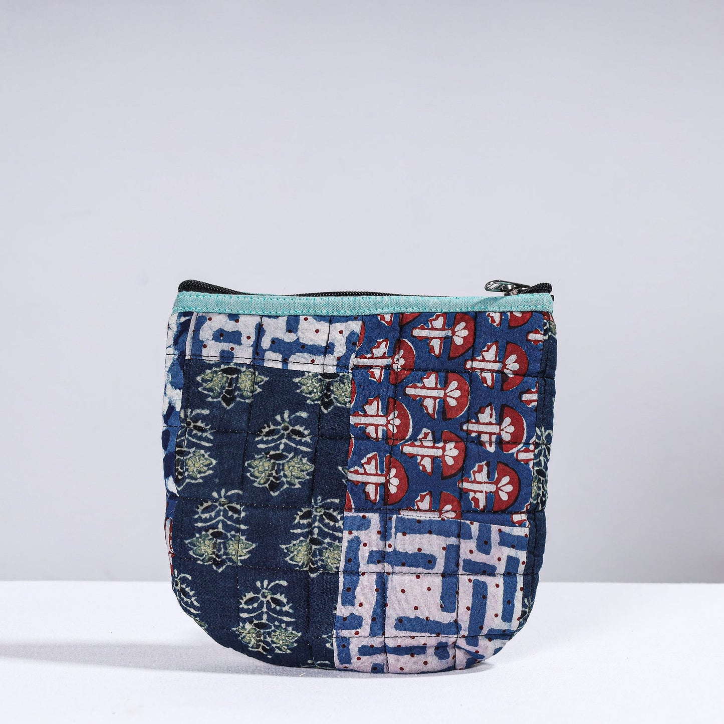 Handmade Cotton Fabric Quilted Patchwork Utility Pouch