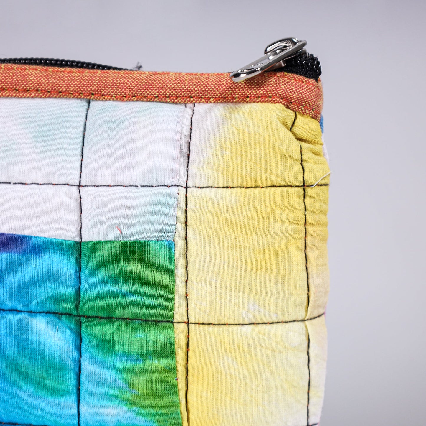 Handmade Cotton Fabric Quilted Patchwork Utility Pouch