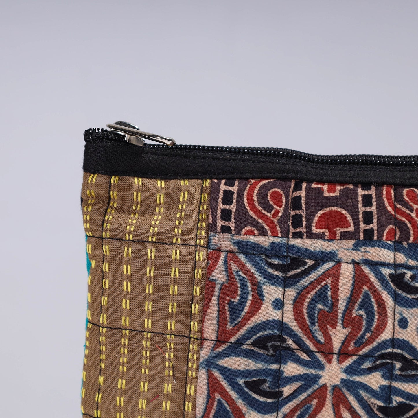 Handmade Cotton Fabric Quilted Patchwork Utility Pouch